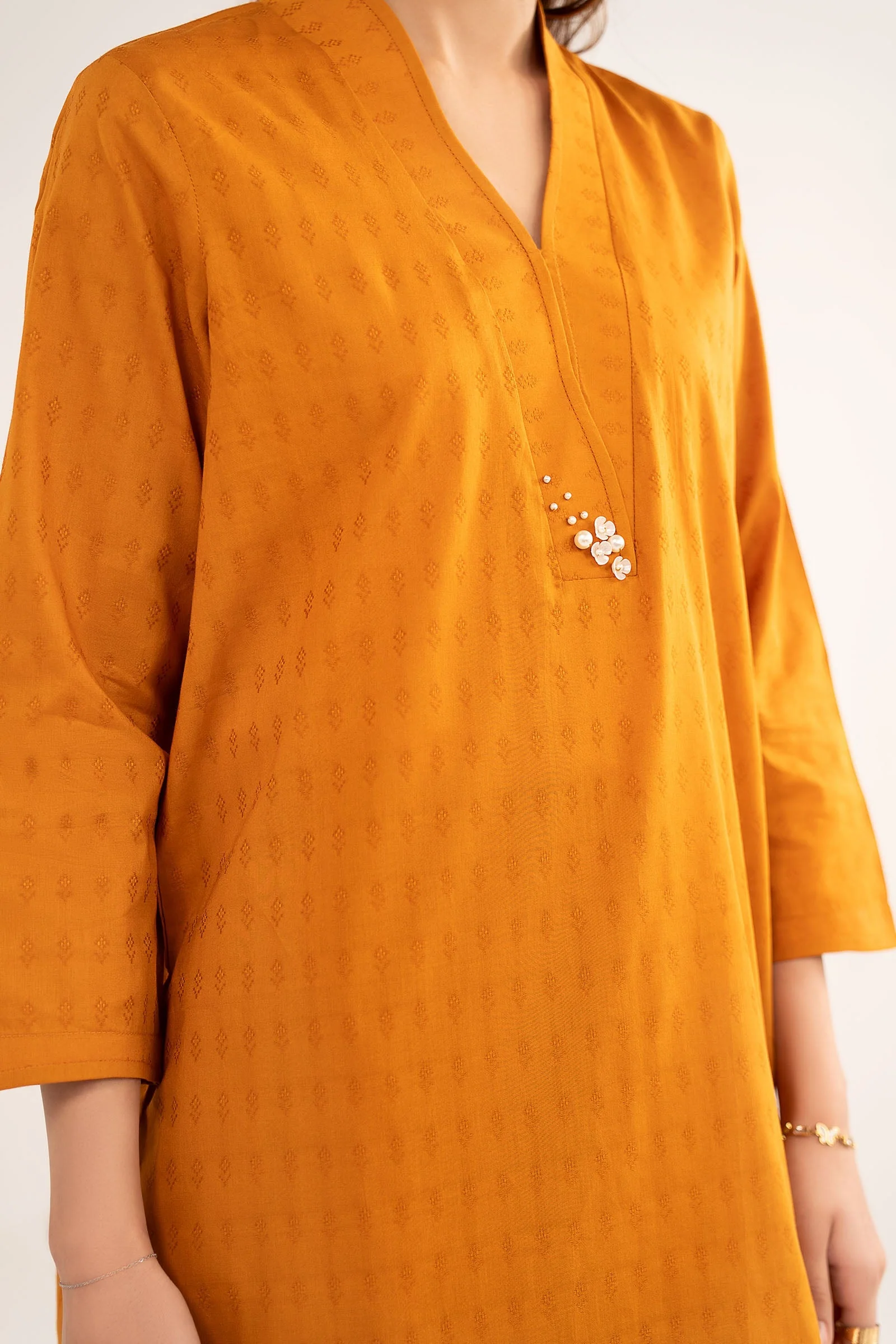 2 Pc Dyed Dobby Cotton Suit - Image 4