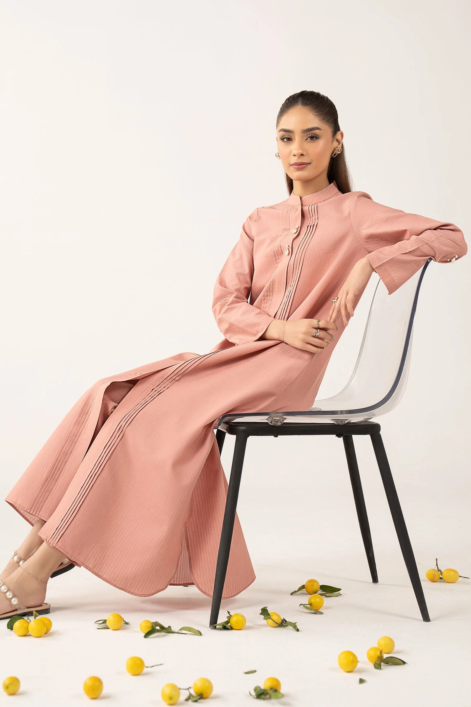 2 Pc Dyed Pinstripe Cotton Suit - Image 5