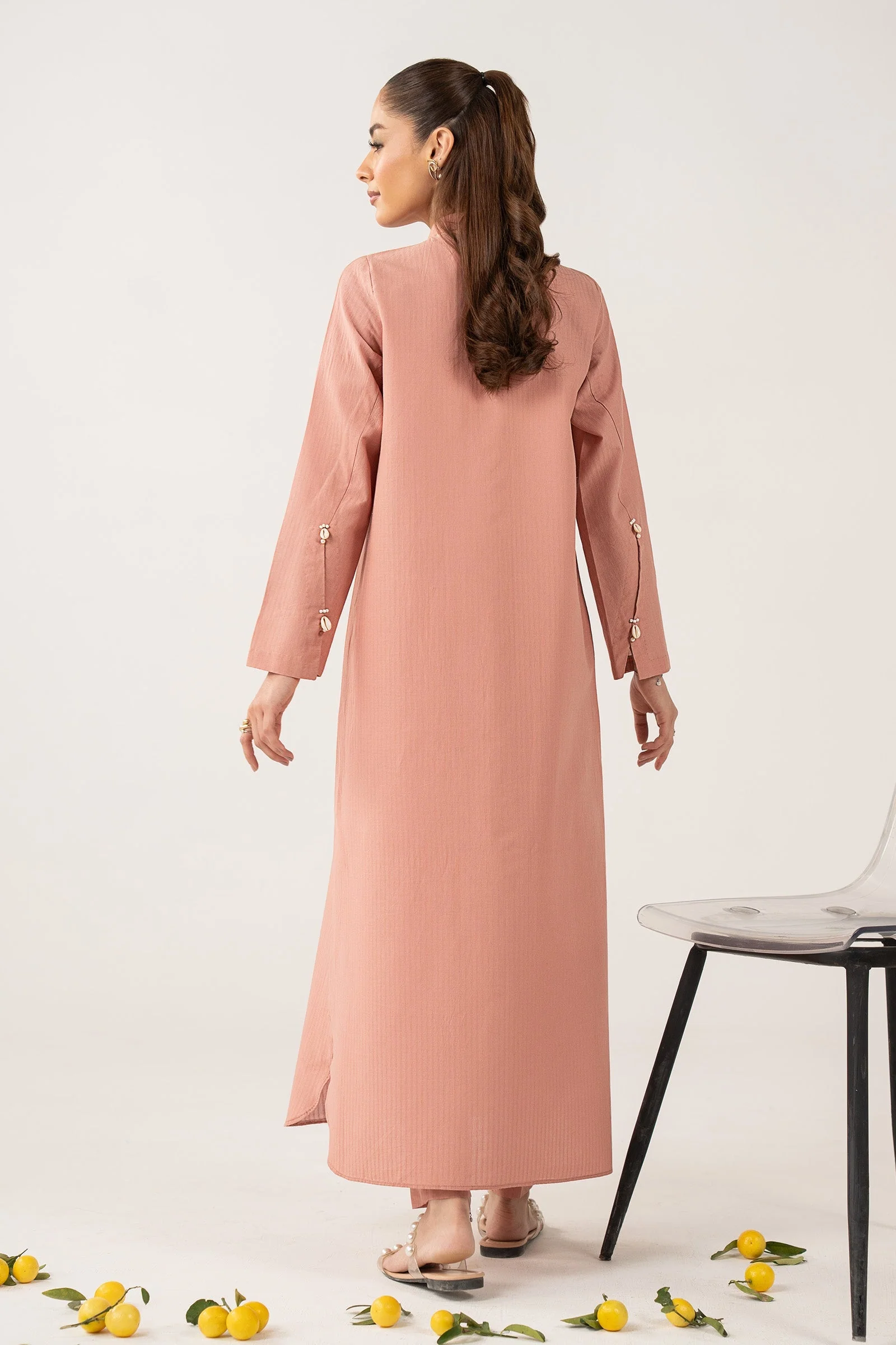 2 Pc Dyed Pinstripe Cotton Suit - Image 7