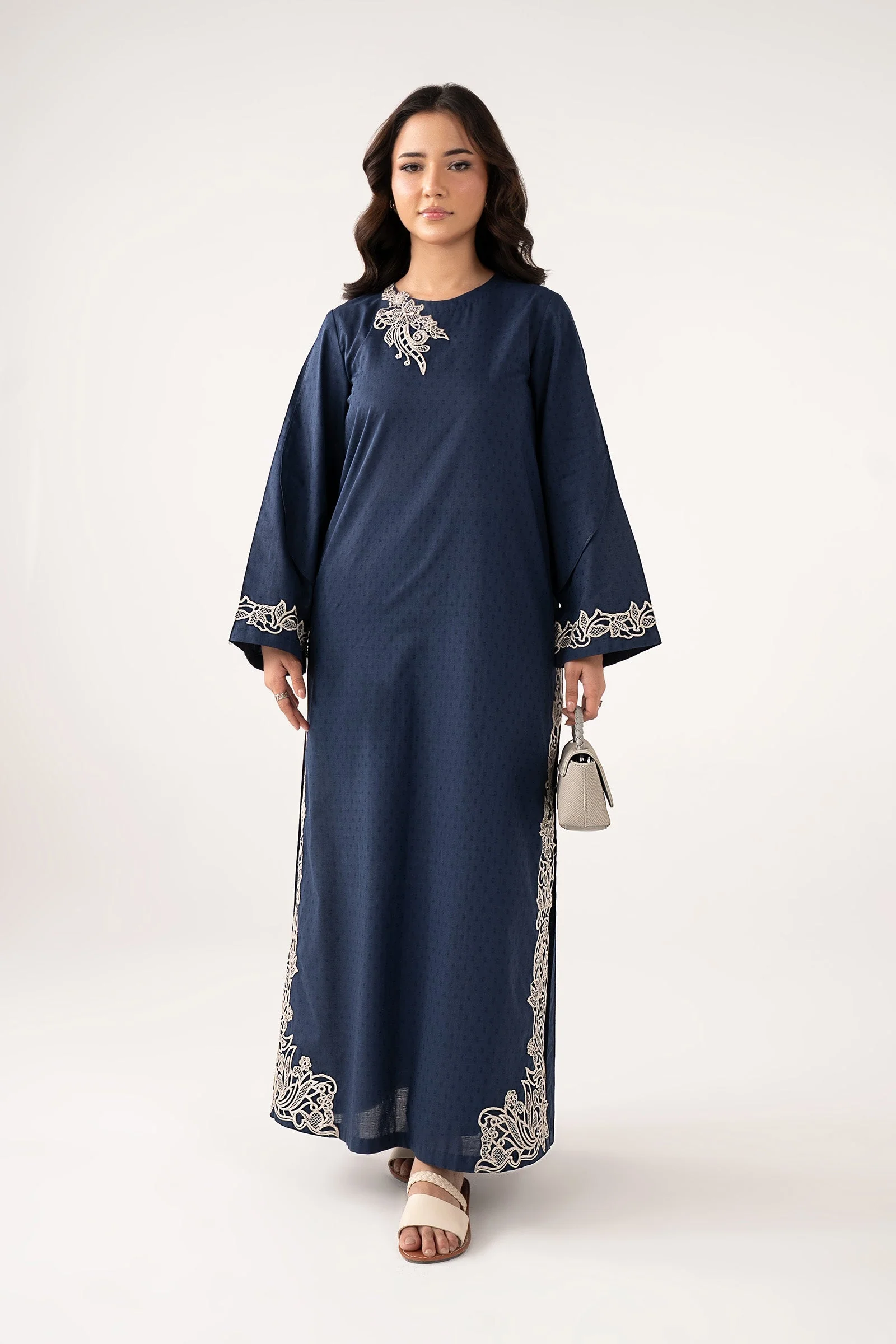 2 Pc Embroidered Dobby Cotton Suit - Image 2