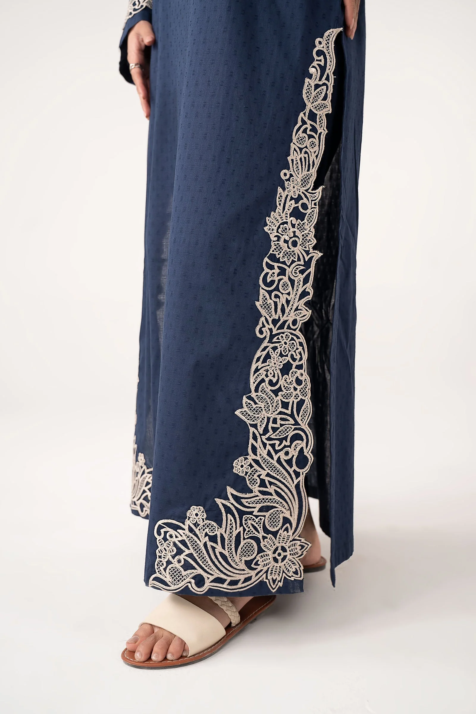 2 Pc Embroidered Dobby Cotton Suit - Image 6