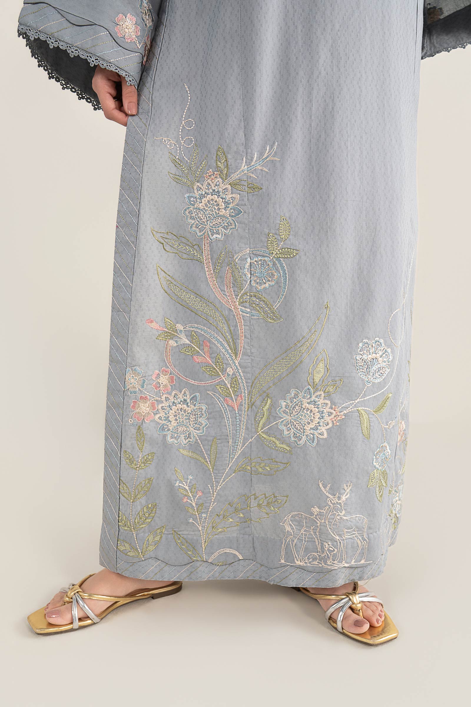 2 Pc Embroidered Dobby Cotton Suit - Image 6