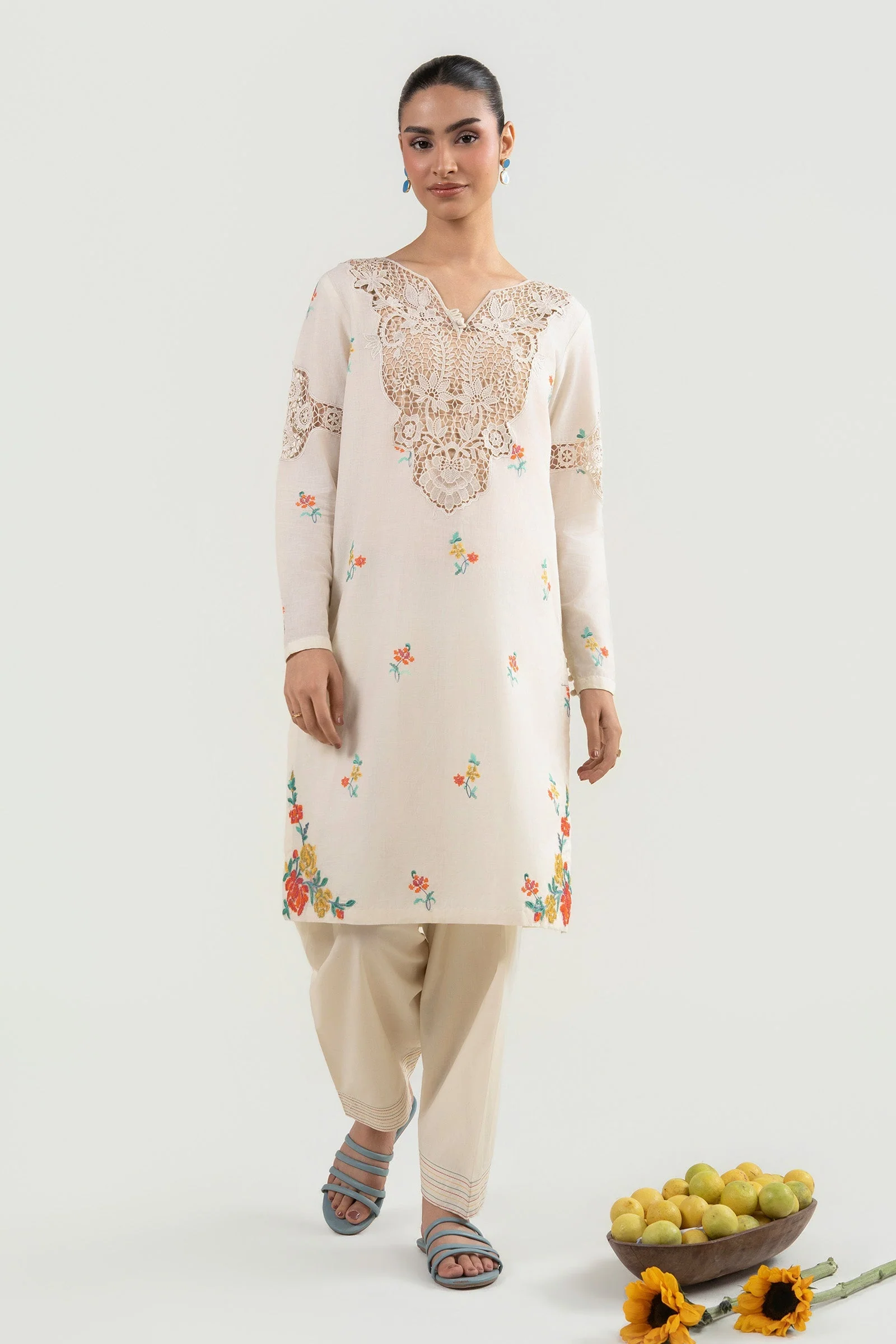 2 Pc Embroidered Dobby Suit - Image 2