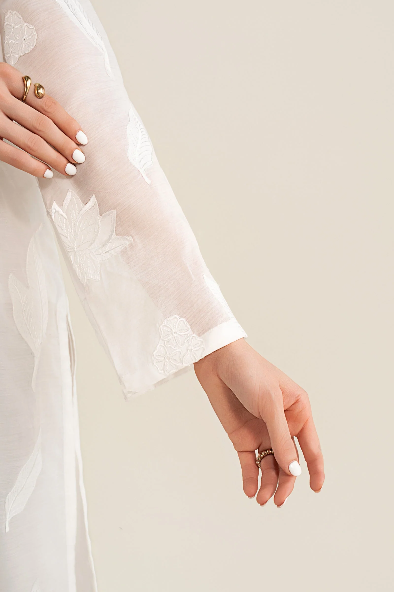 Embroidered Paper Lawn Shirt - Image 6