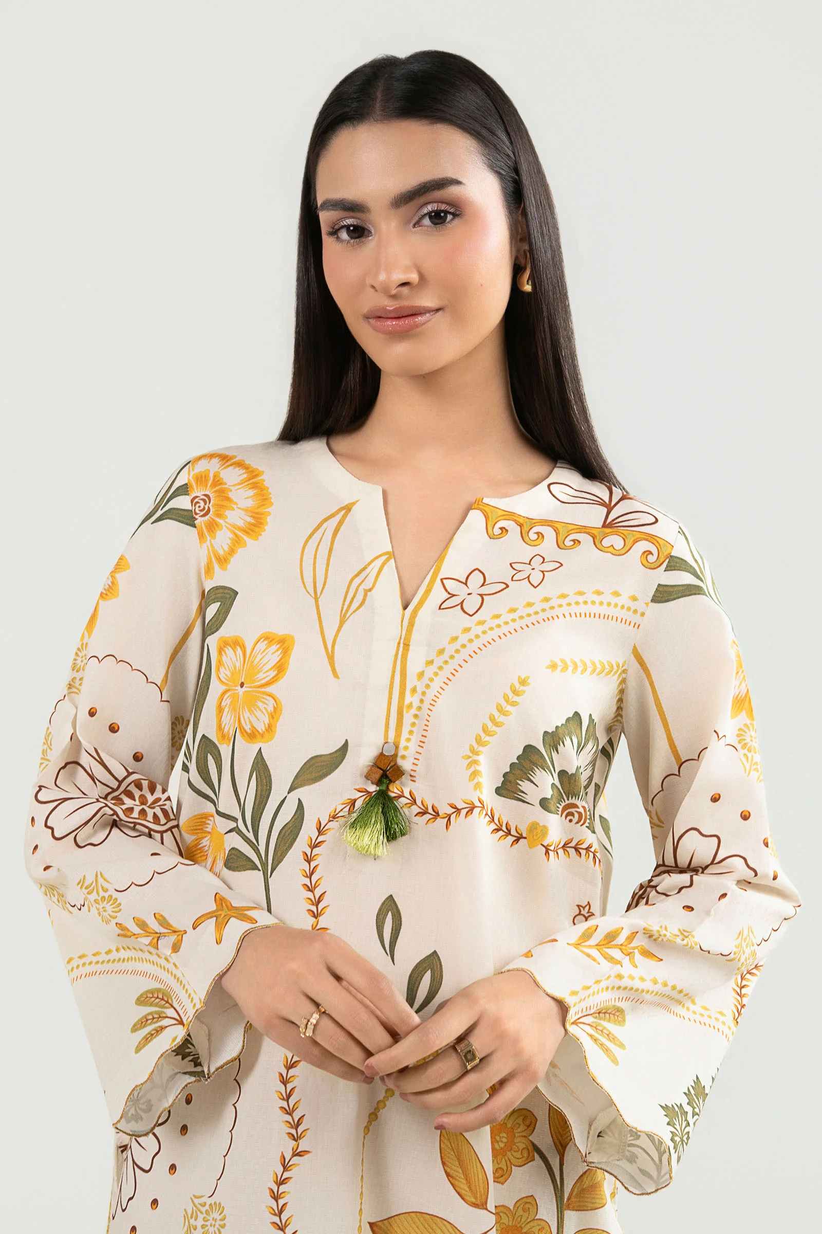2 Pc Printed Dobby Cotton Suit - Image 2