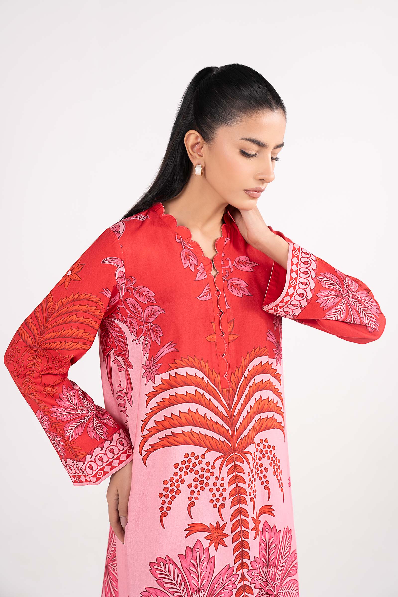 2 Pc Printed Arabic Lawn Suit - Image 2
