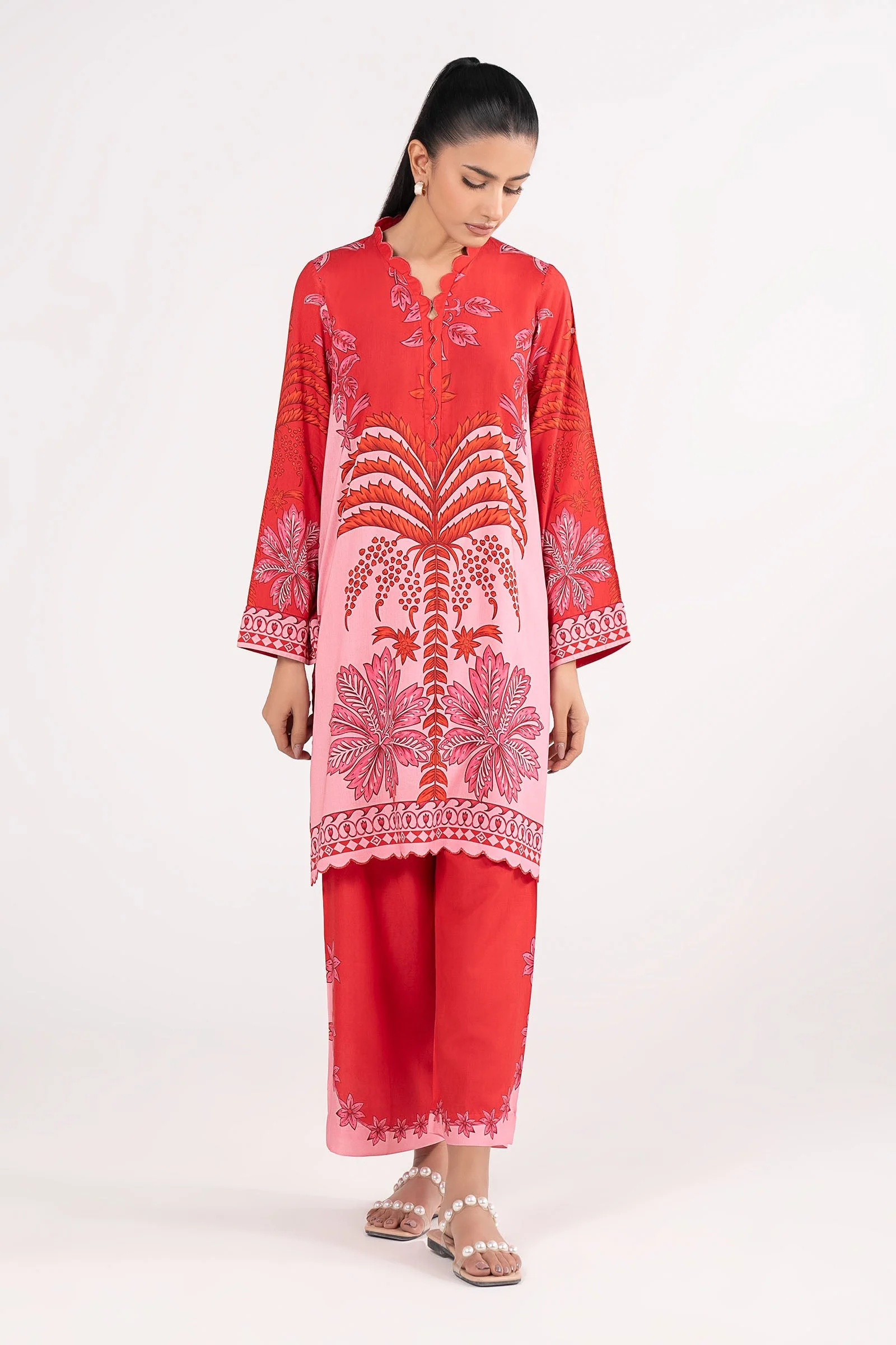 2 Pc Printed Arabic Lawn Suit - Image 3