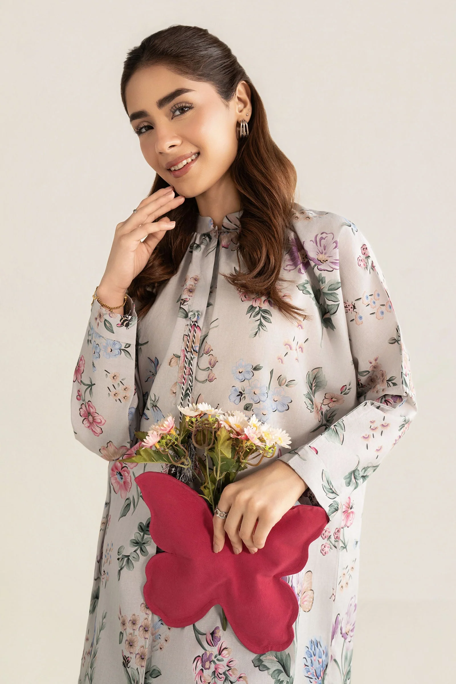 2 Pc Printed Dobby Suit - Image 2