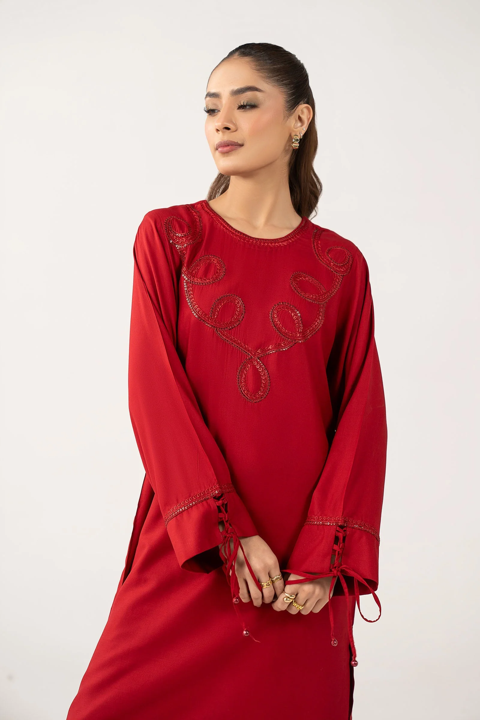 2 Pc Embroidered Arabic Lawn Suit - Image 4