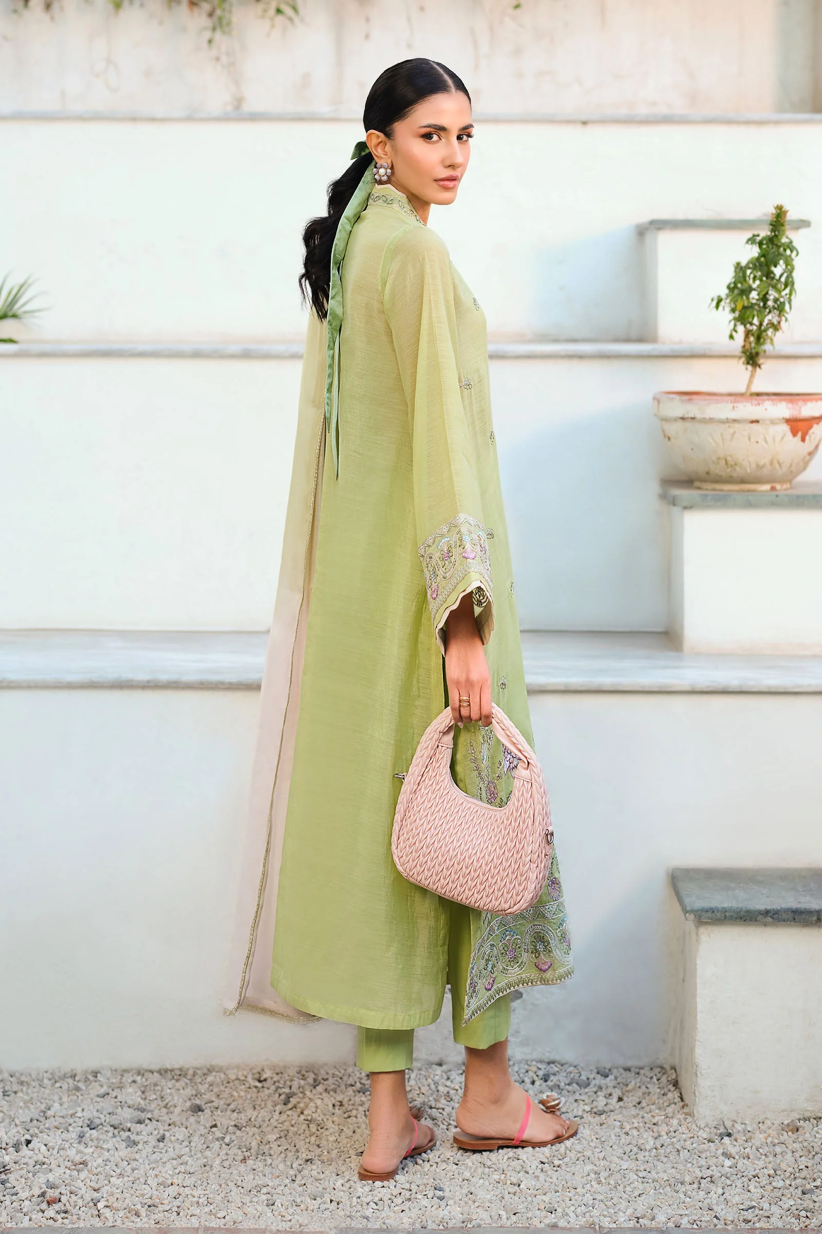 3 Pc Embroidered Paper Lawn Suit - Image 6