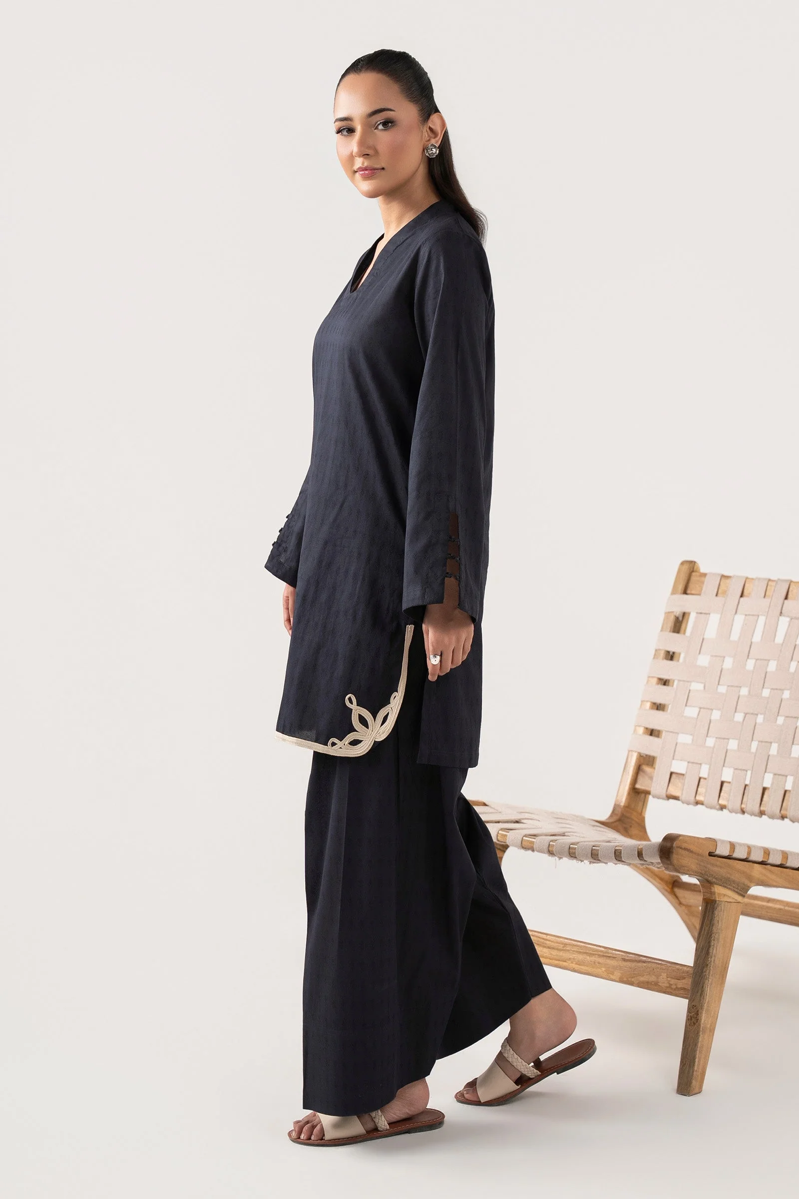 2 Pc Embroidered Dobby Suit - Image 5