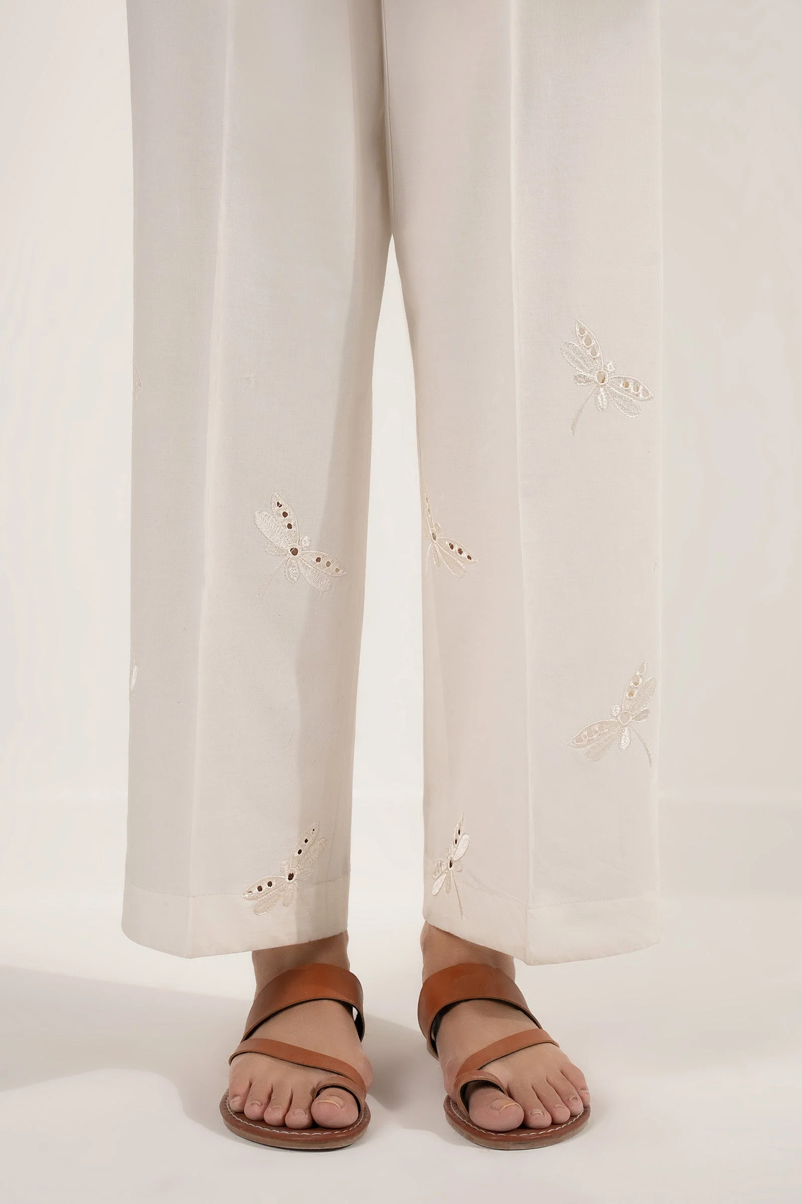 Embroidered Cambric Trouser