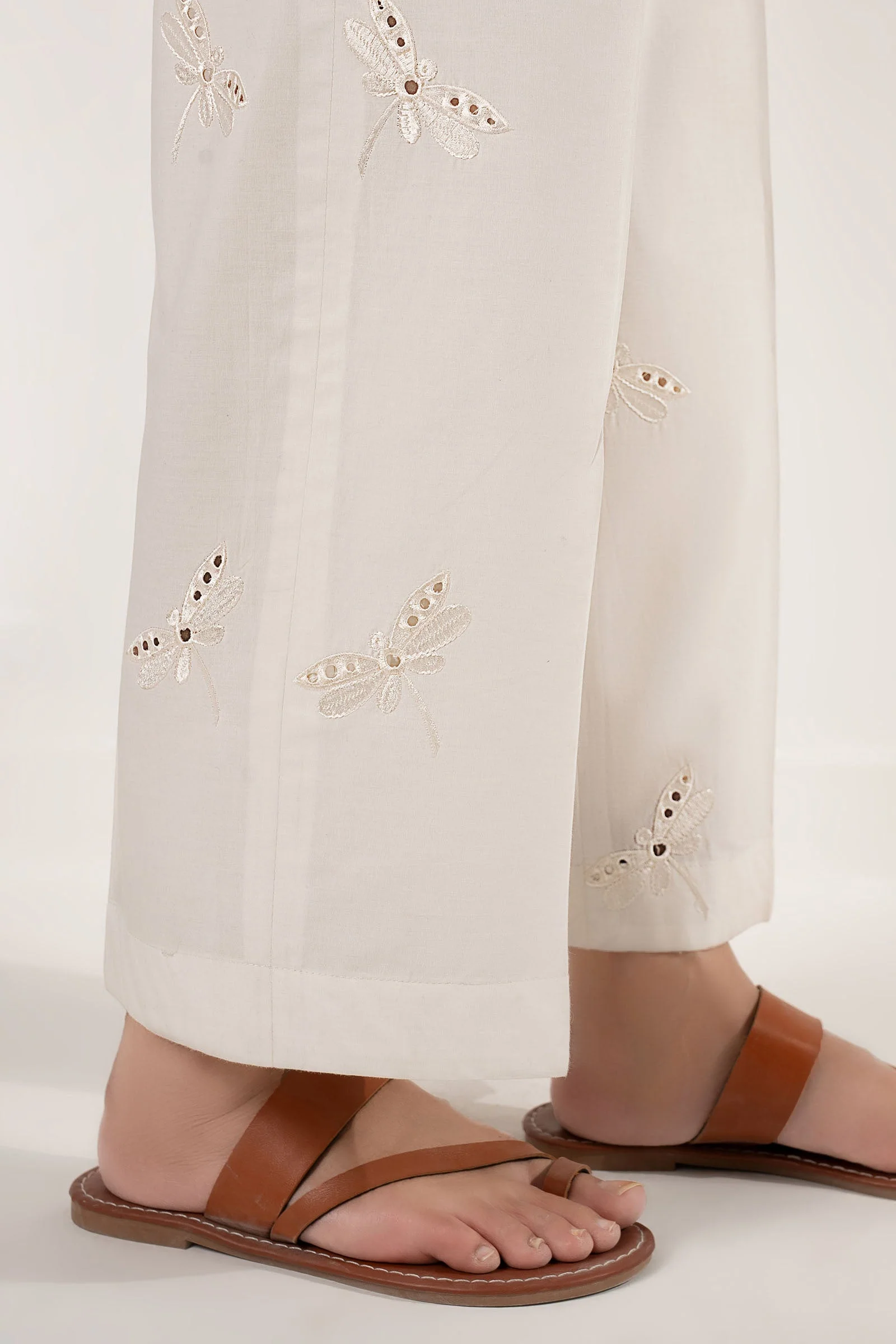 Embroidered Cambric Trouser - Image 2