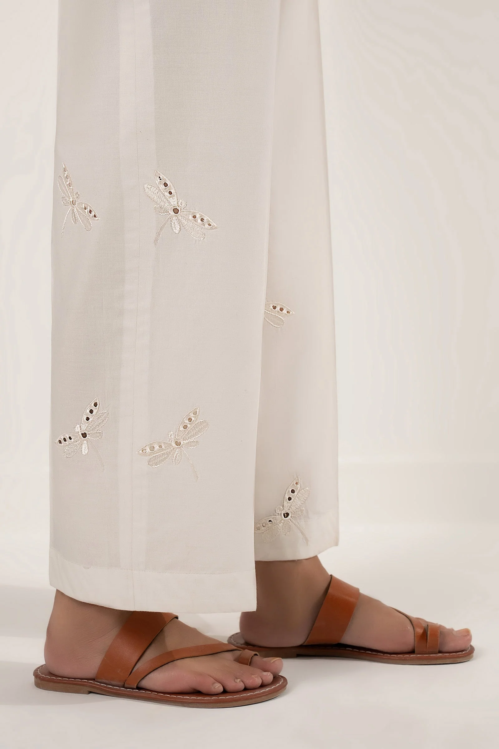 Embroidered Cambric Trouser - Image 3