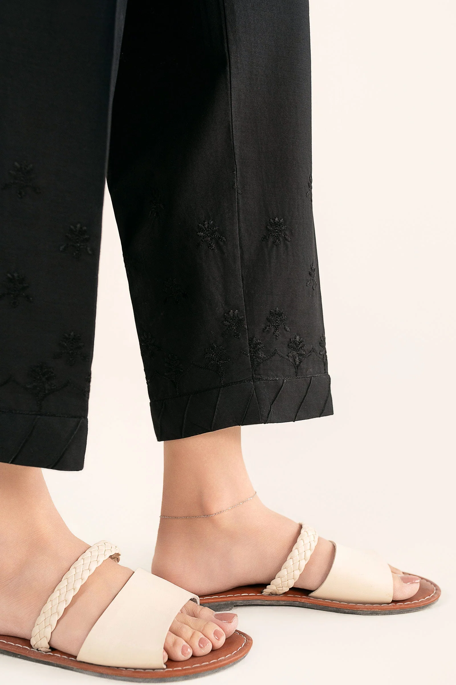 Embroidered Cambric Trouser - Image 2