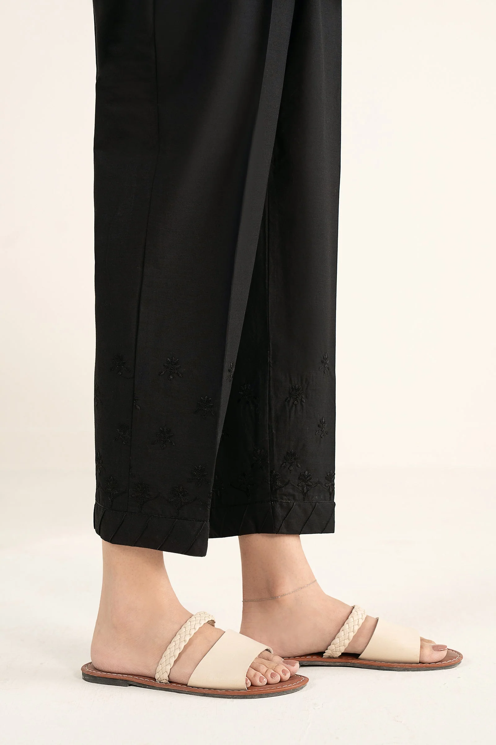 Embroidered Cambric Trouser - Image 3