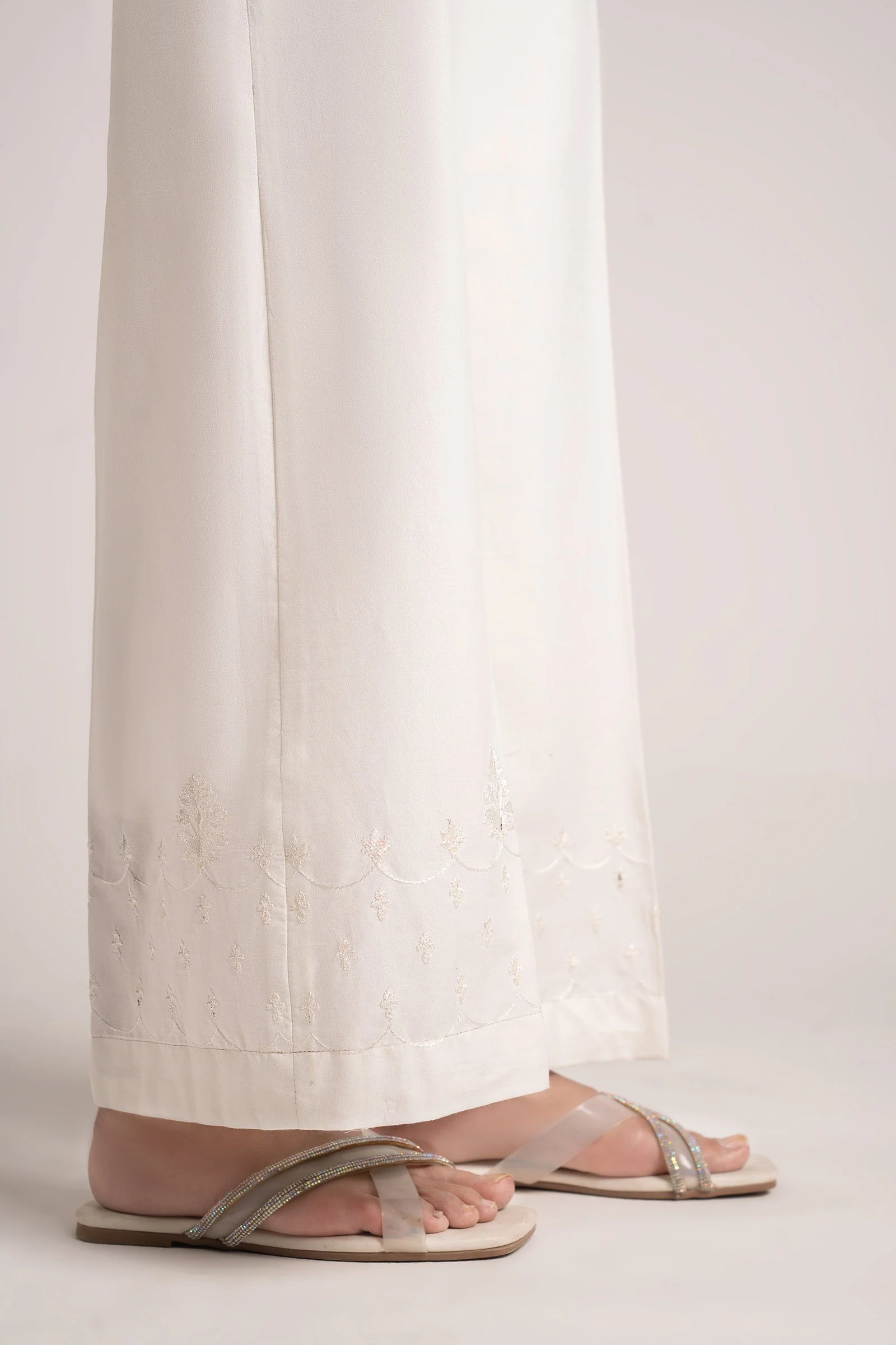 Embroidered Cambric Trouser - Image 2