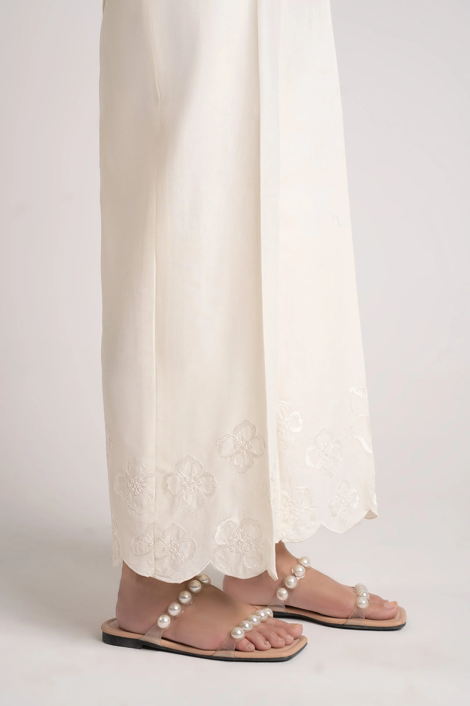 Embroidered Cambric Trouser - Image 3