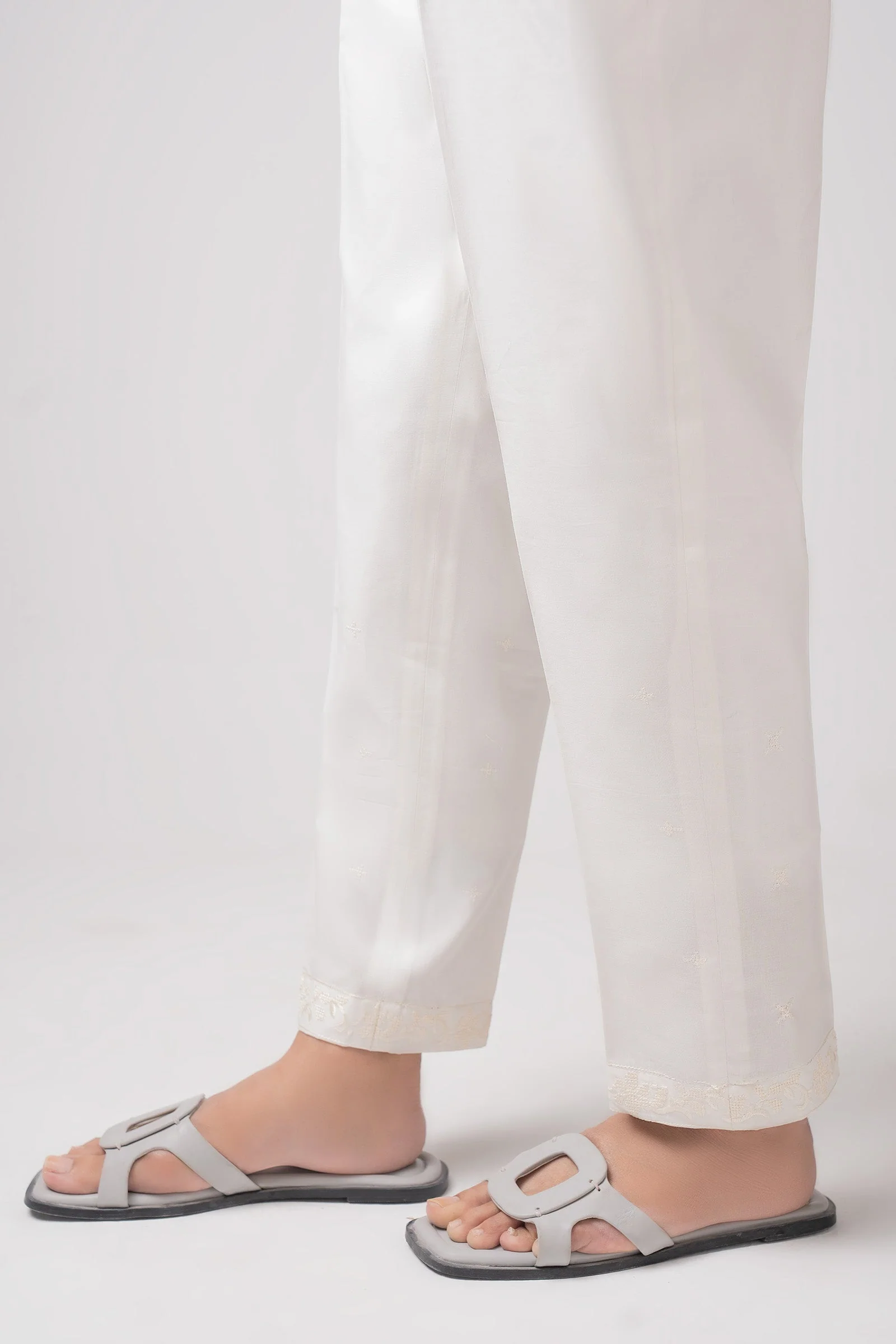 Embroidered Cambric Trouser - Image 3
