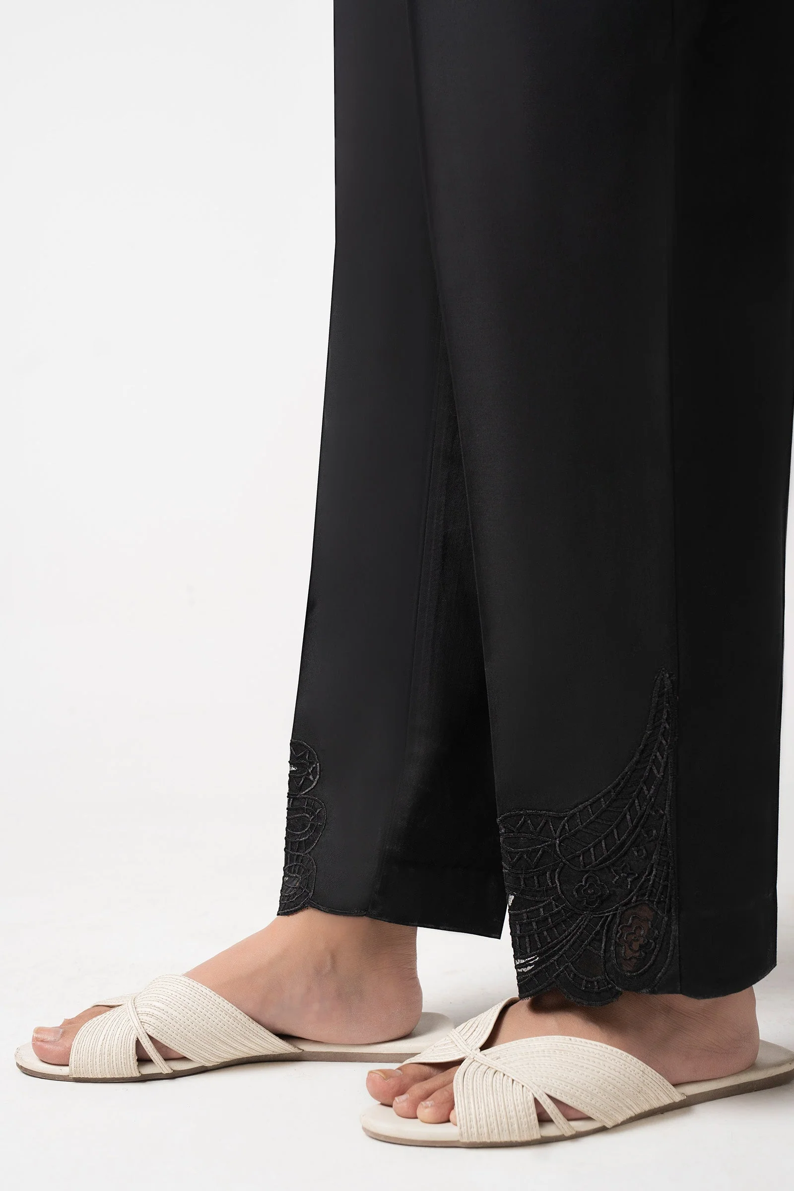 Embroidered Cambric Trouser - Image 2