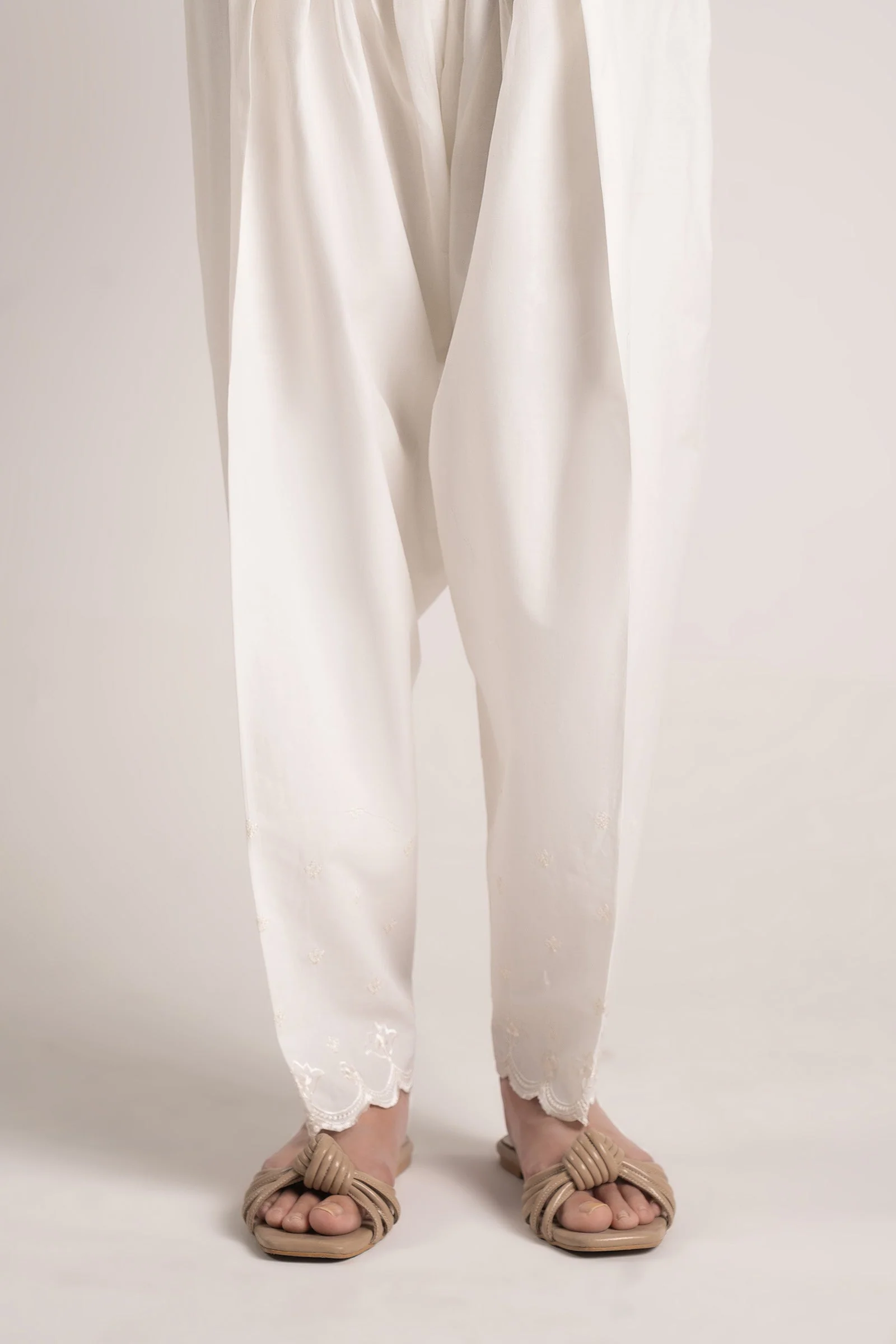 Embroidered Cambric Shalwar