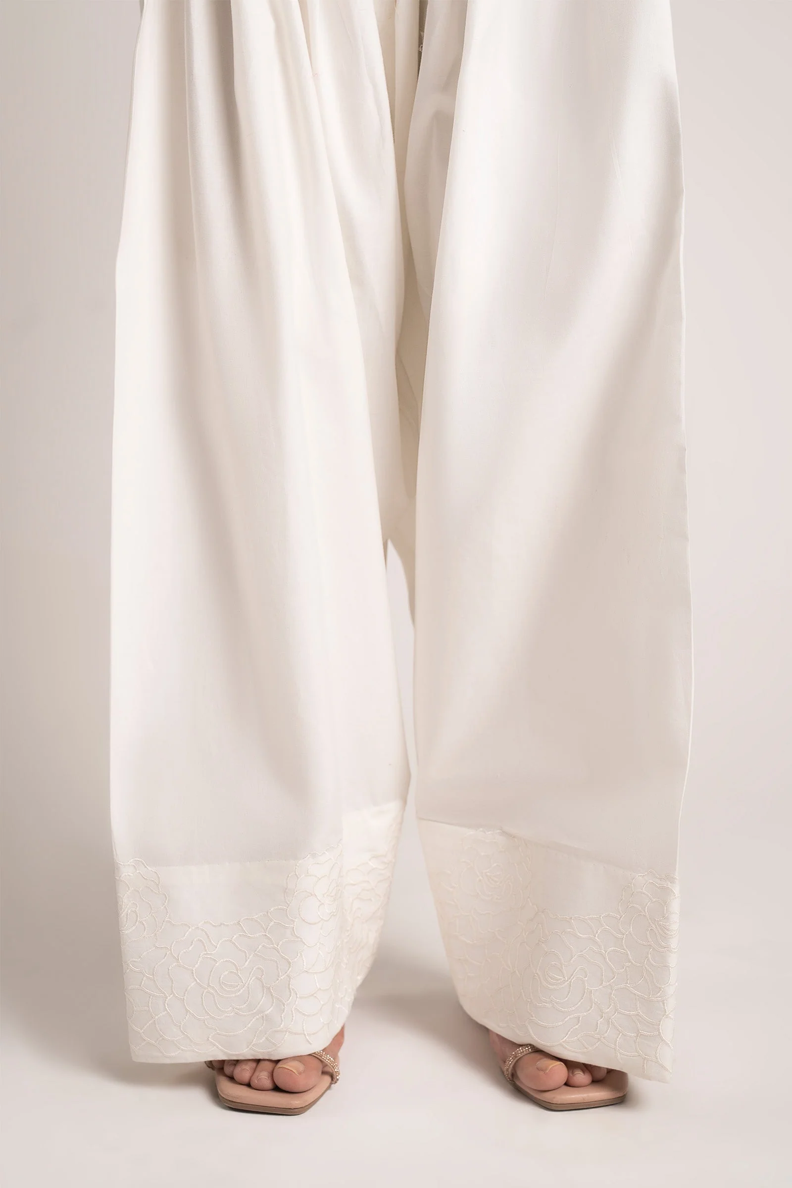 Embroidered Cambric Shalwar