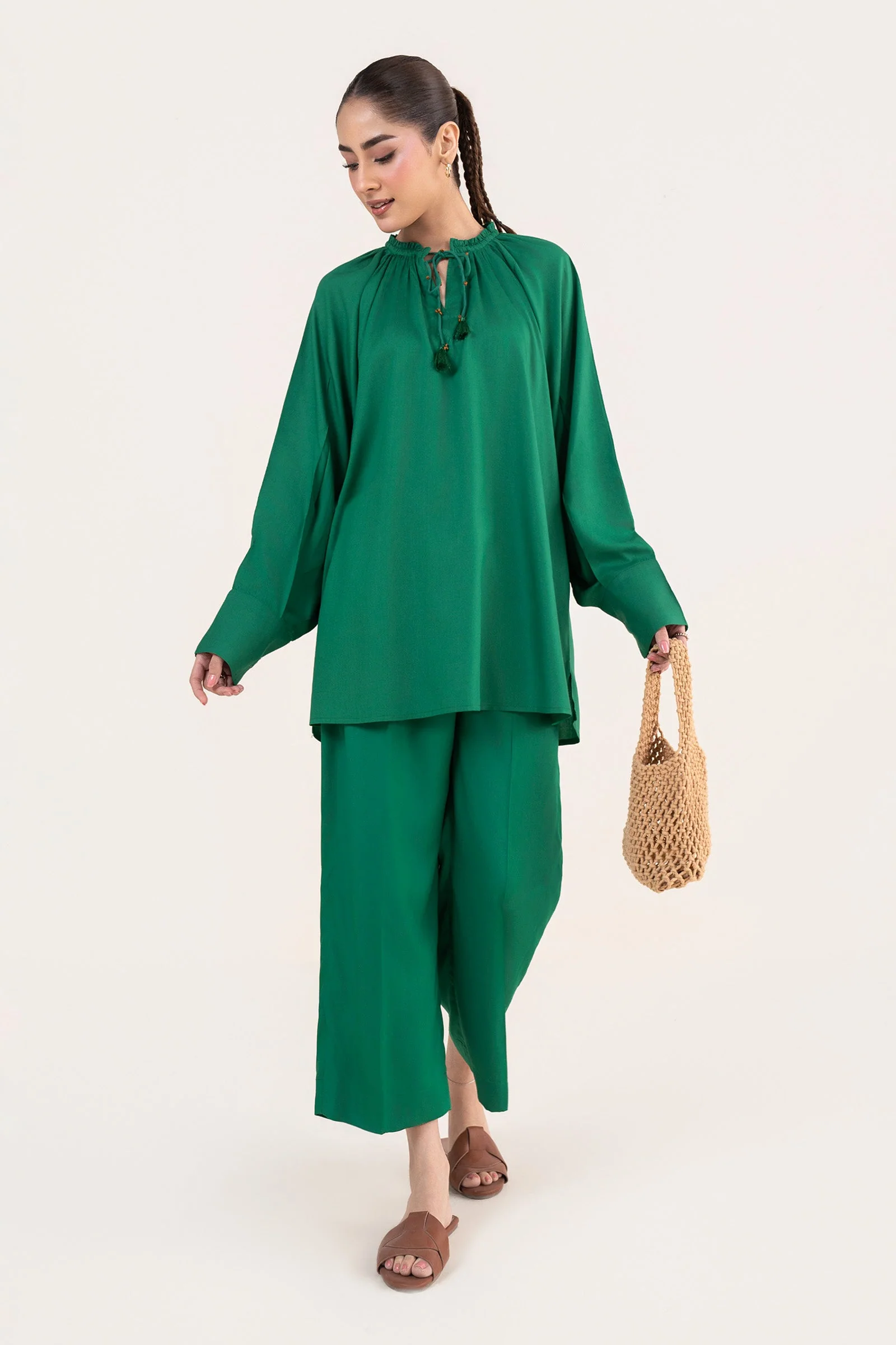 2 Pc Dyed Arabic Lawn Suit - Image 2