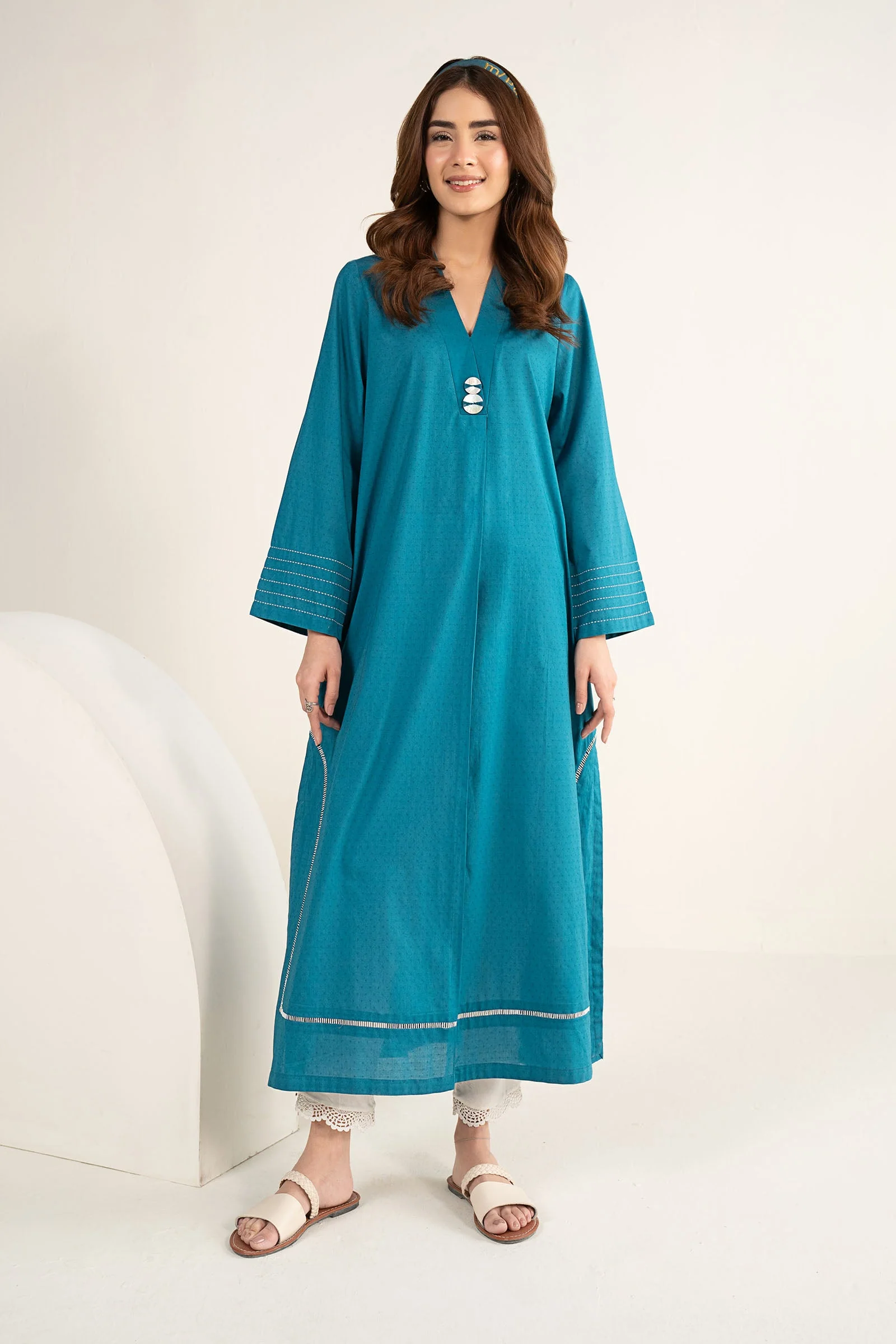 Dyed Dobby Cotton Shirt - Image 2