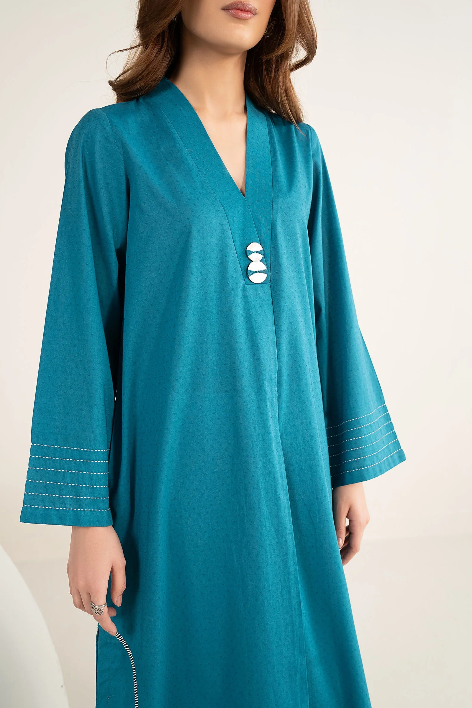 Dyed Dobby Cotton Shirt - Image 4