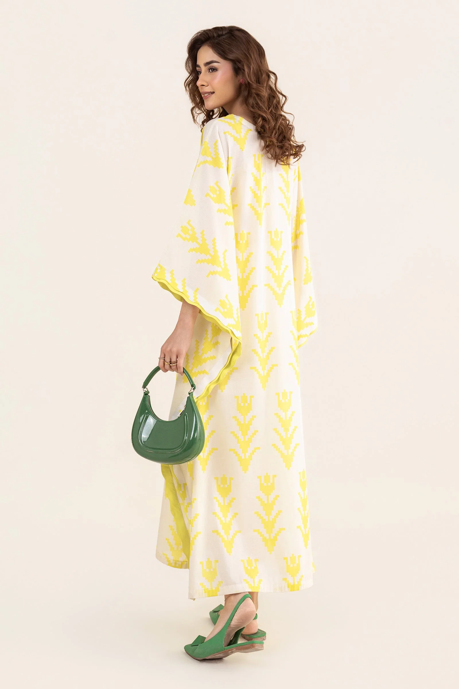 Printed Lawn Kaftan - Image 9
