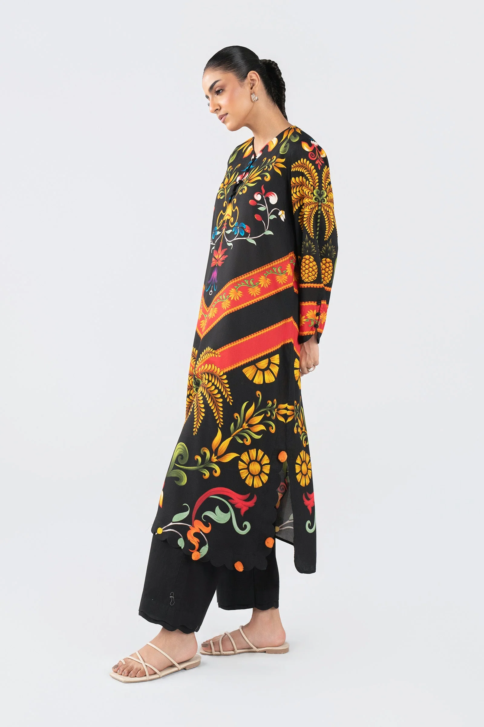 Printed Arabic Lawn Shirt - Image 8