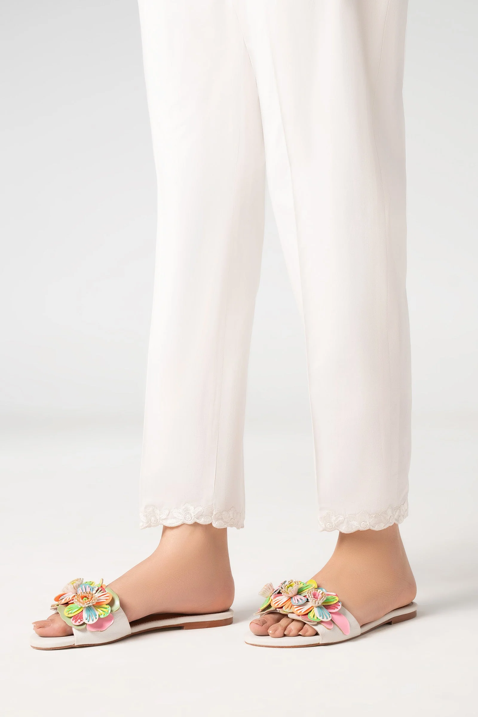 Embroidered Cambric Trouser - Image 3