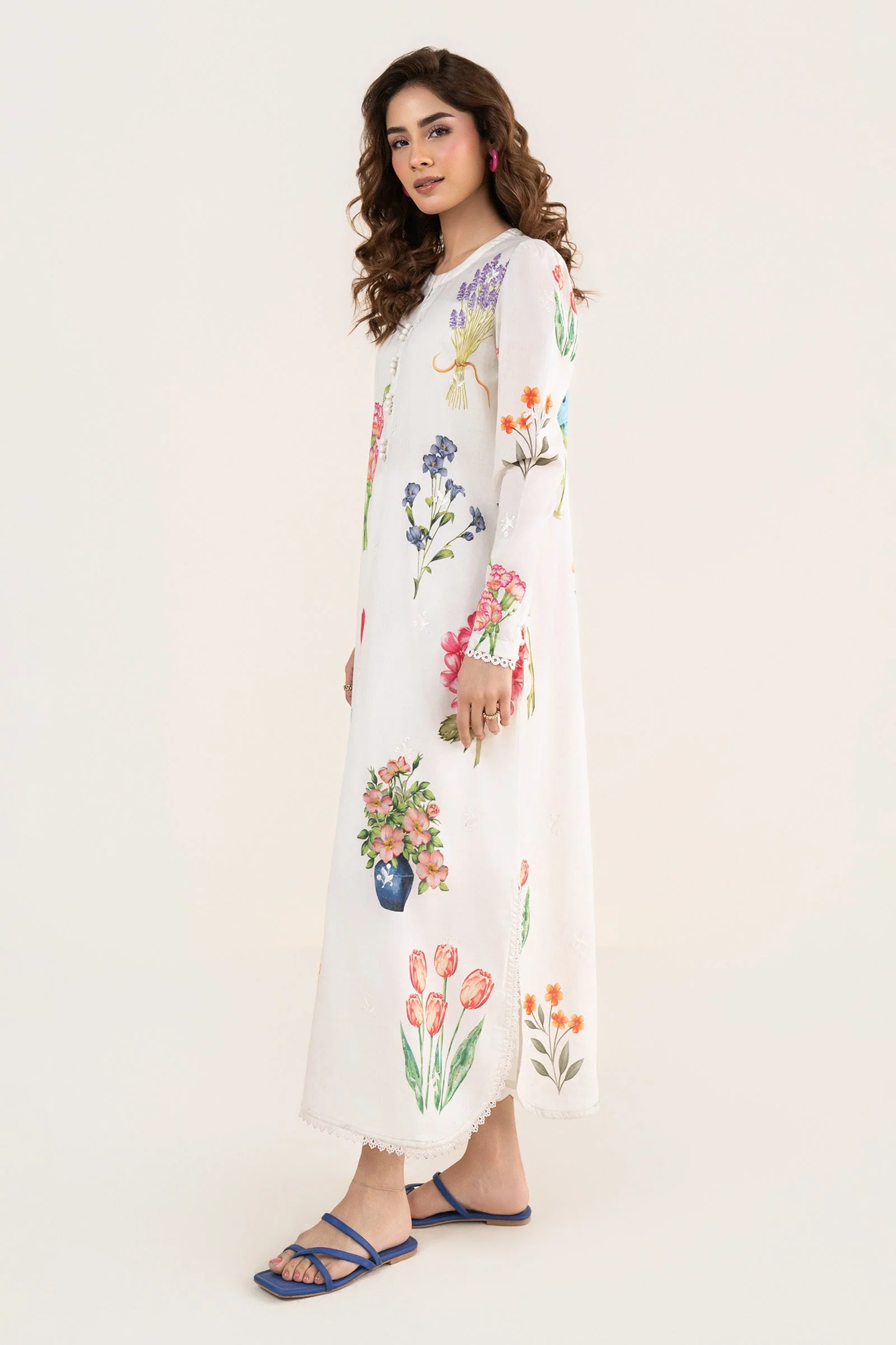 Embroidered Lawn Shirt - Image 8