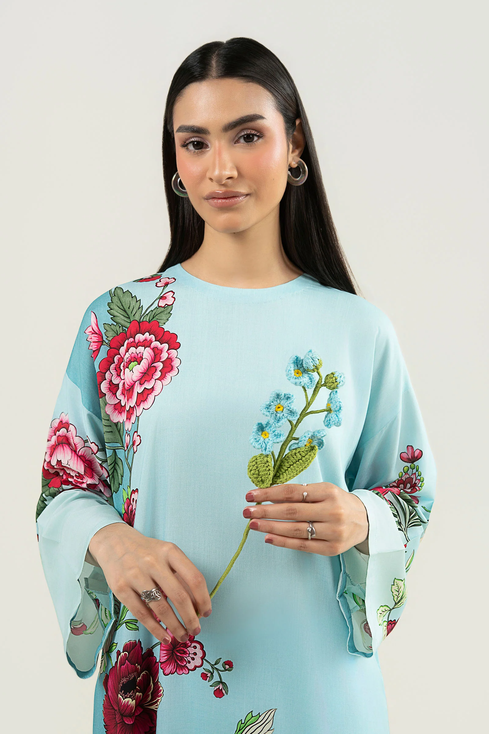Printed Arabic Lawn Shirt - Image 3