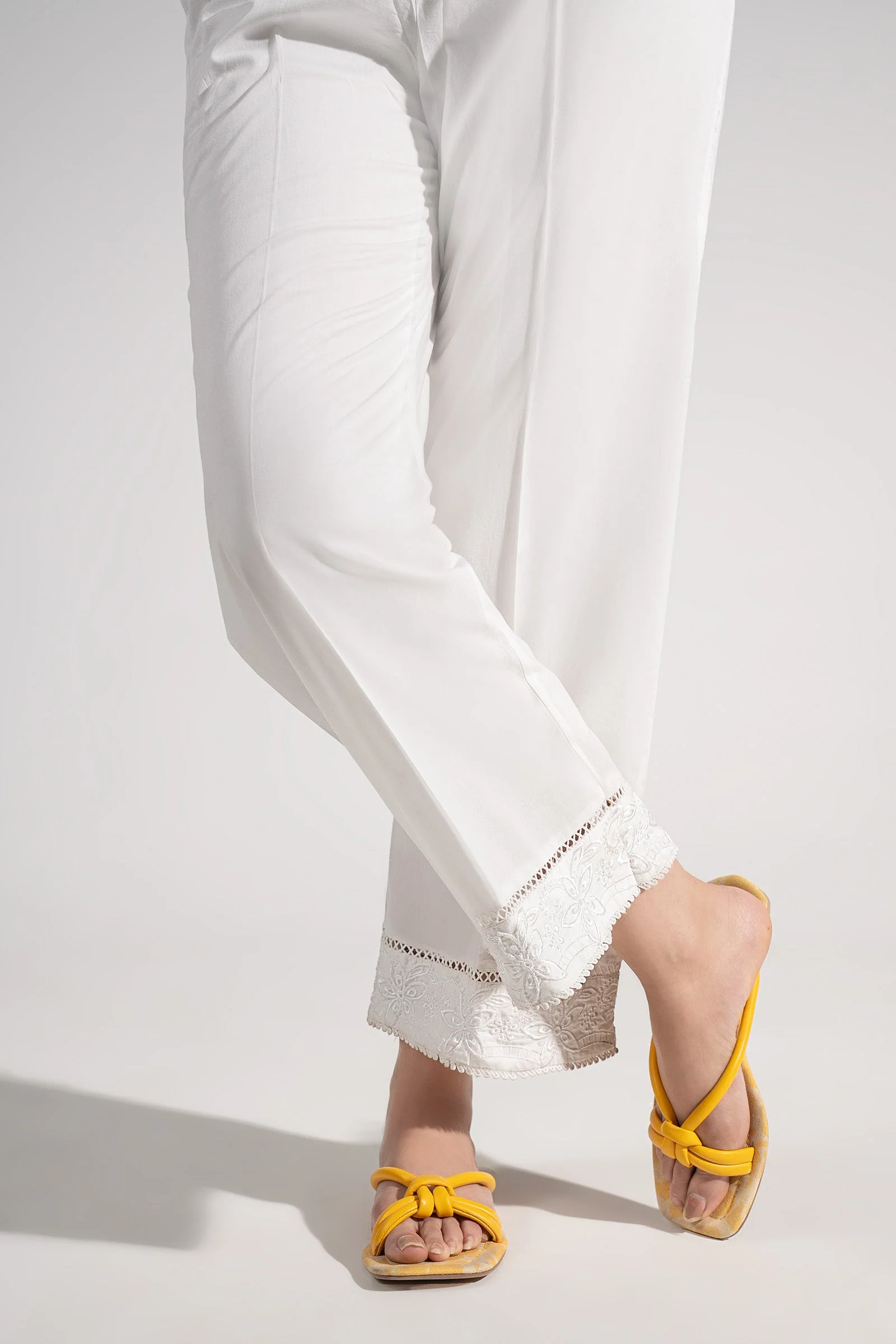 Embroidered Cambric Trouser - Image 2