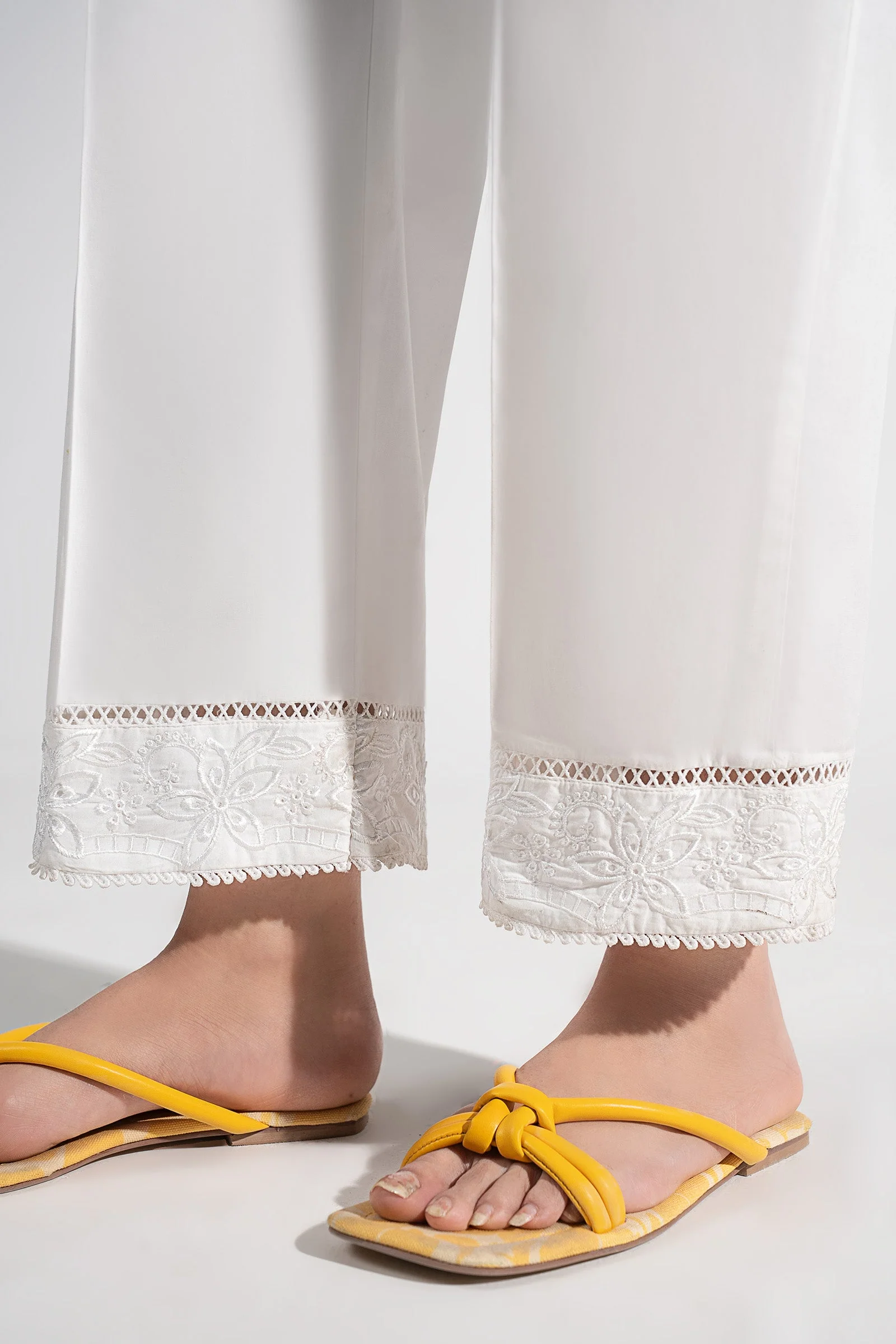 Embroidered Cambric Trouser - Image 3