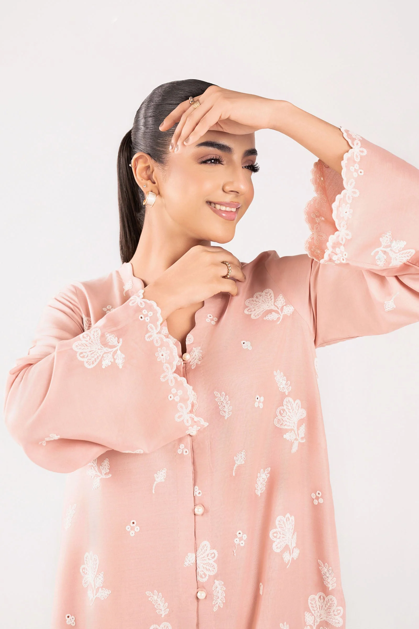 2 Pc Embroidered Arabic Lawn Suit - Image 3