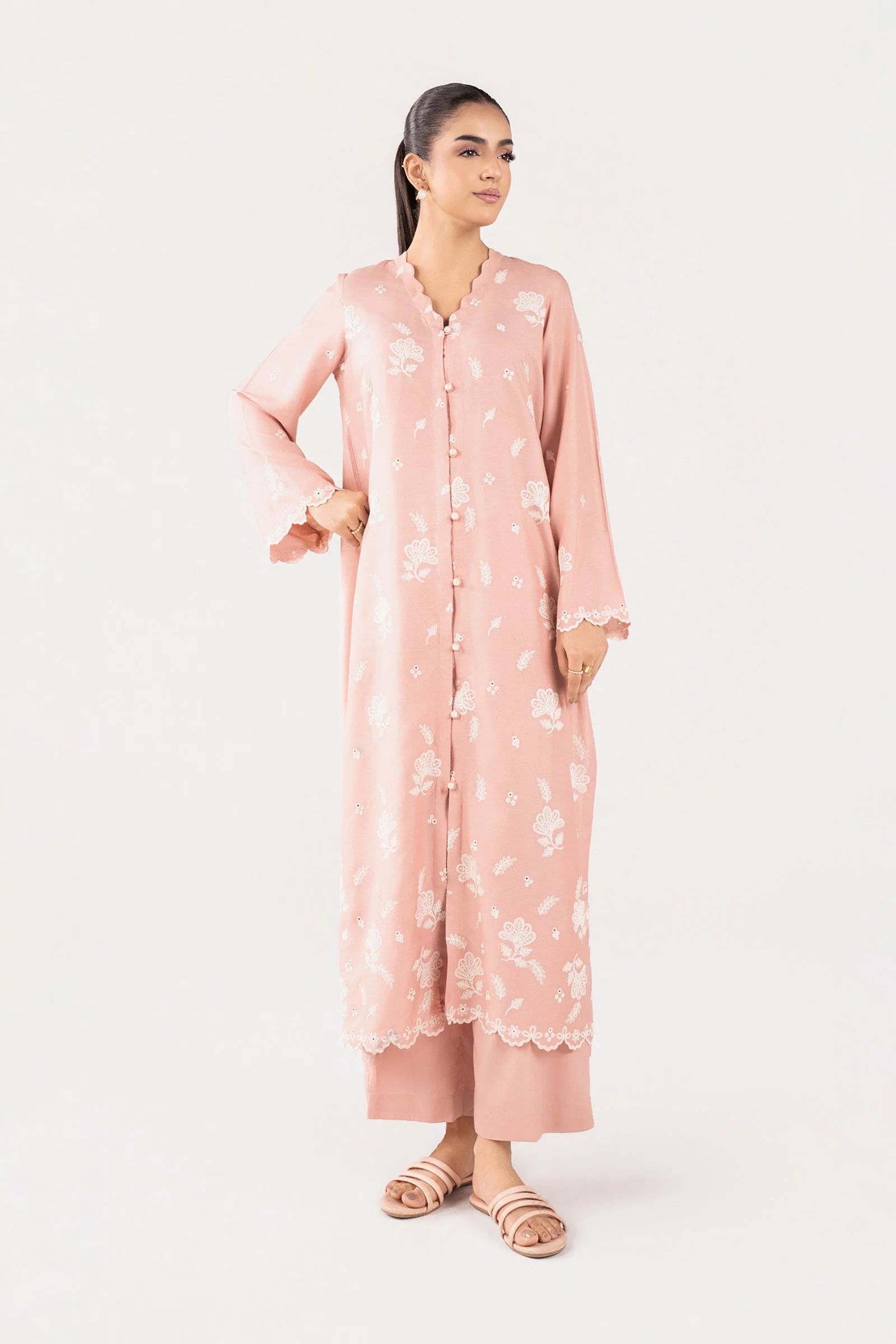 2 Pc Embroidered Arabic Lawn Suit - Image 2