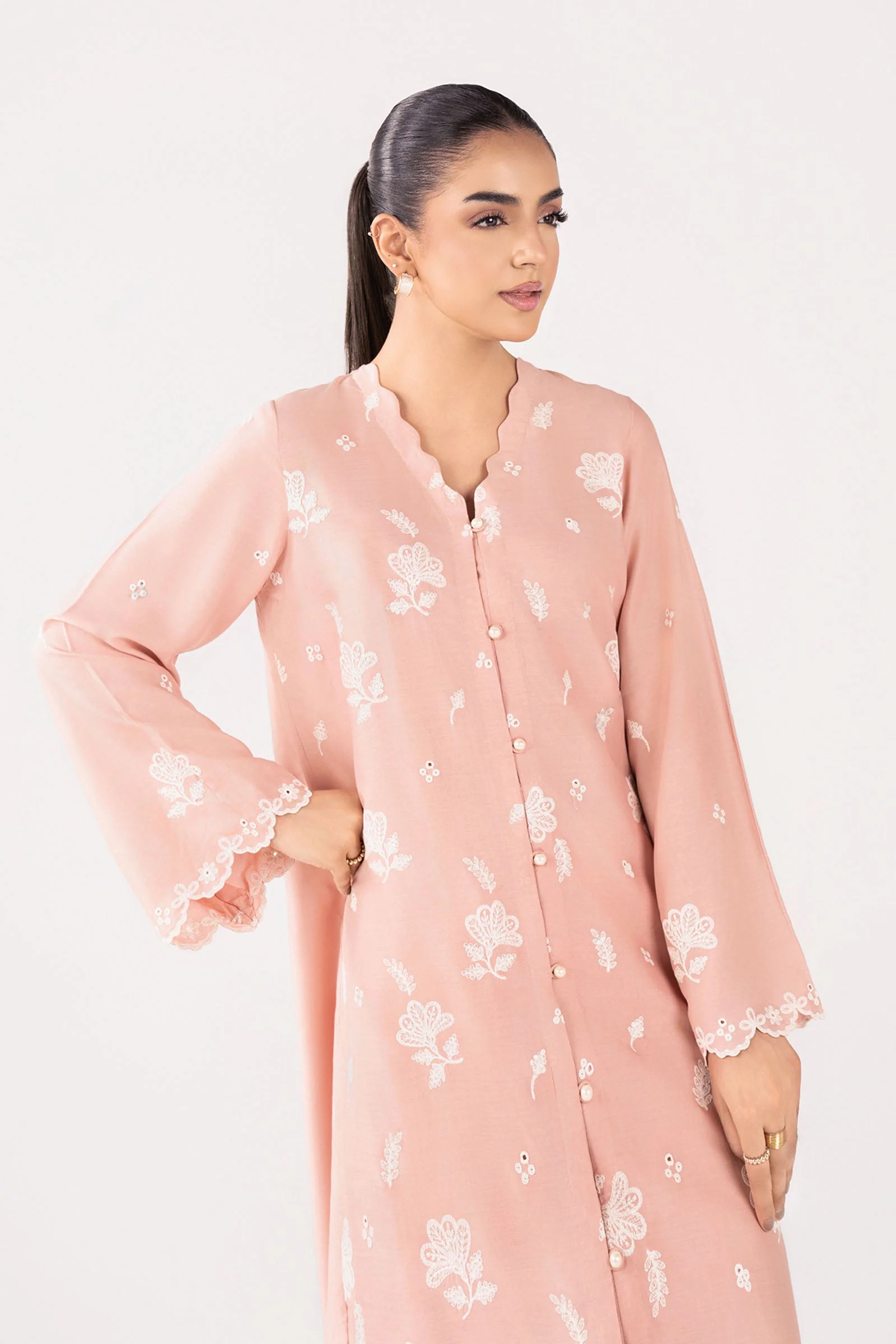 2 Pc Embroidered Arabic Lawn Suit - Image 3
