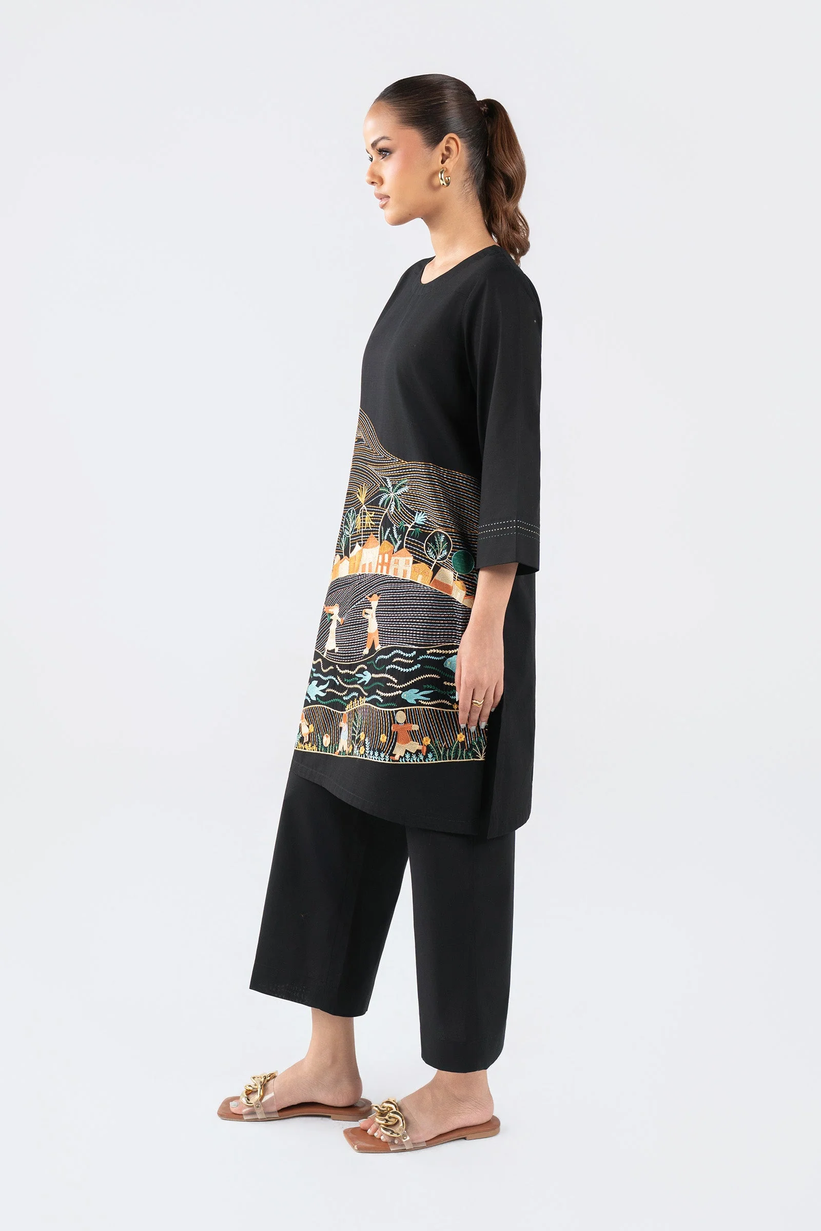 2 Pc Embroidered Crosshatch Suit - Image 6