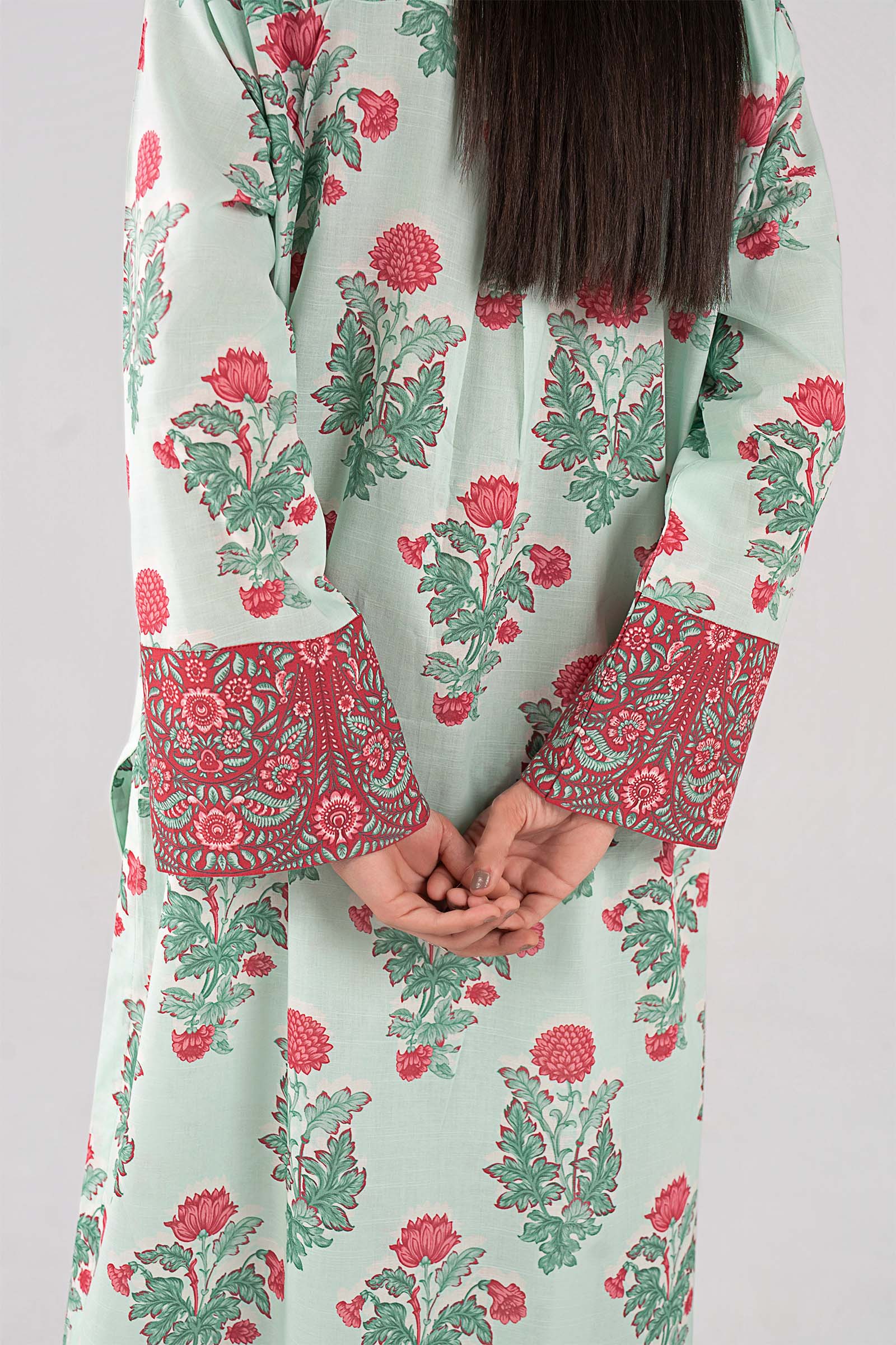 2 Pc Printed Slub Lawn Suit - Image 4