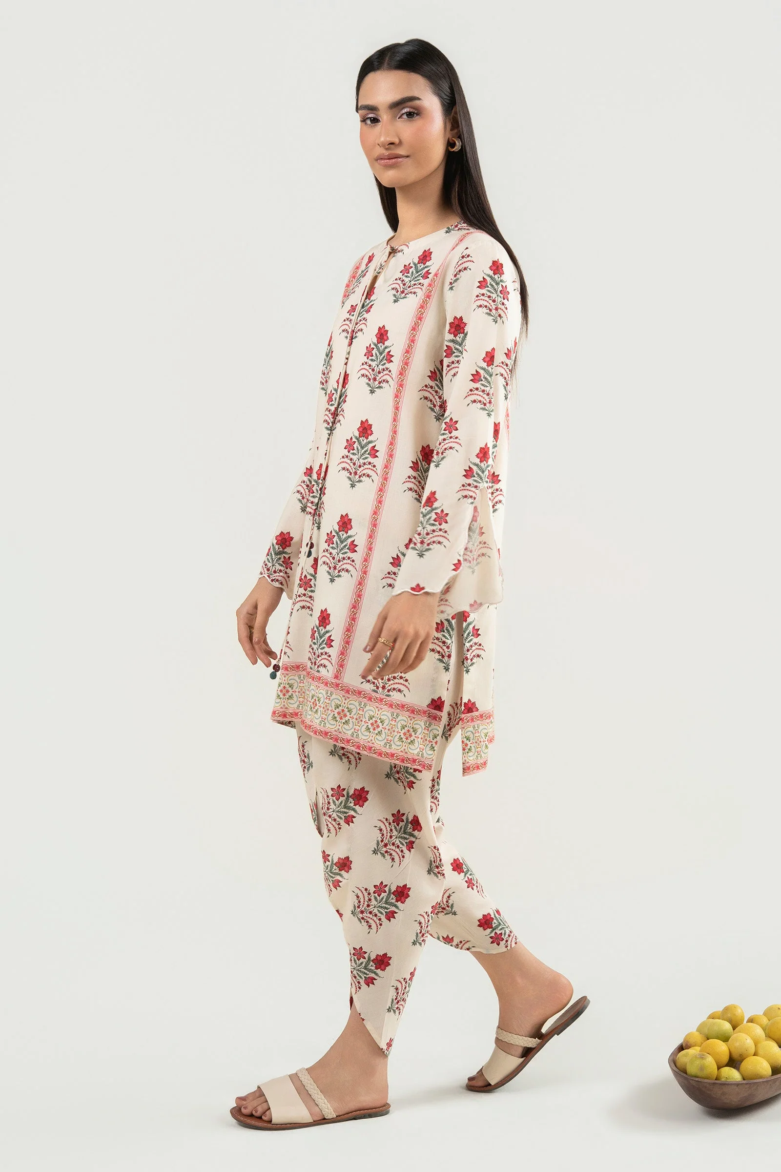 2 Pc Printed Arabic Lawn Suit - Image 11