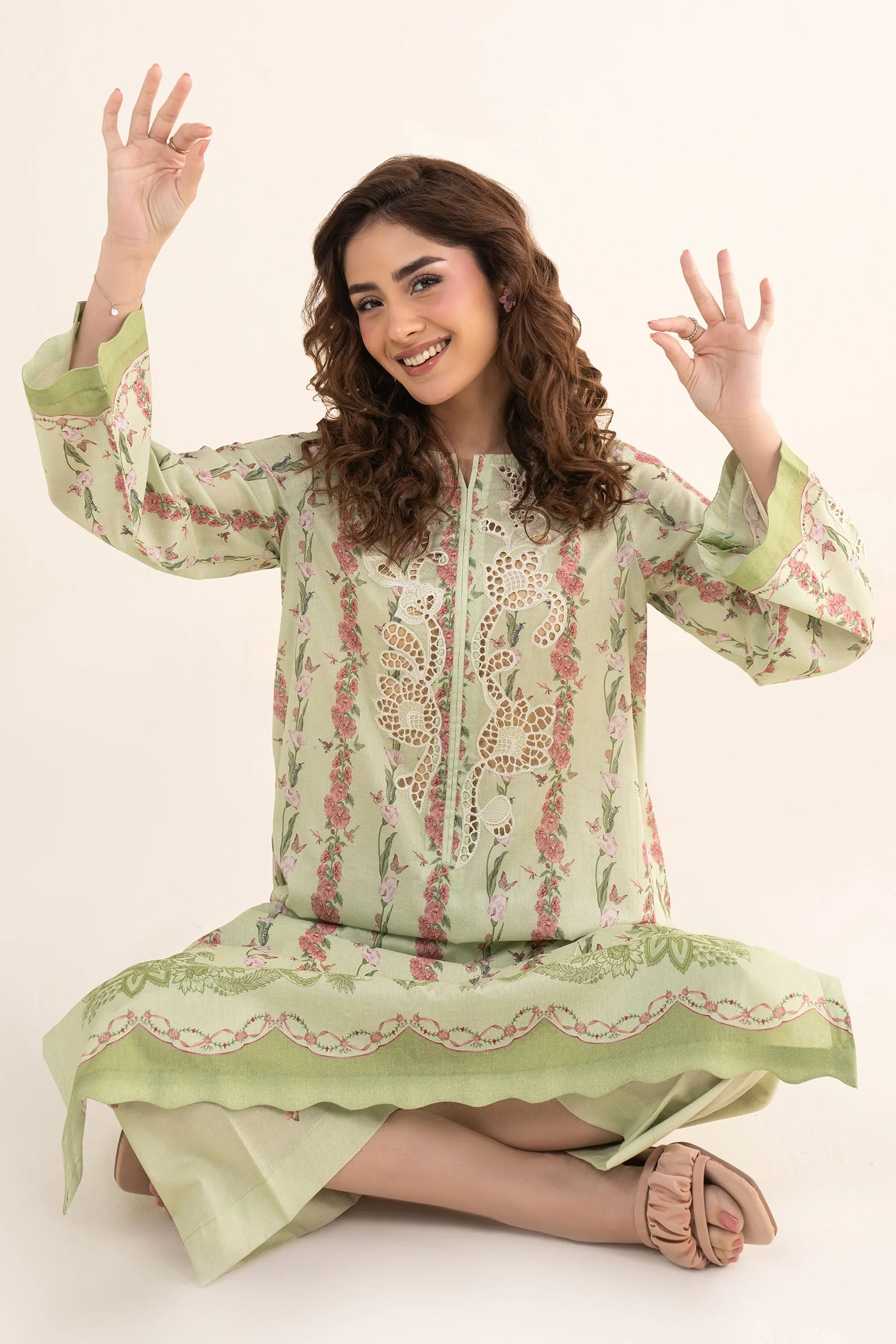2 Pc Embroidered Lawn Suit - Image 2