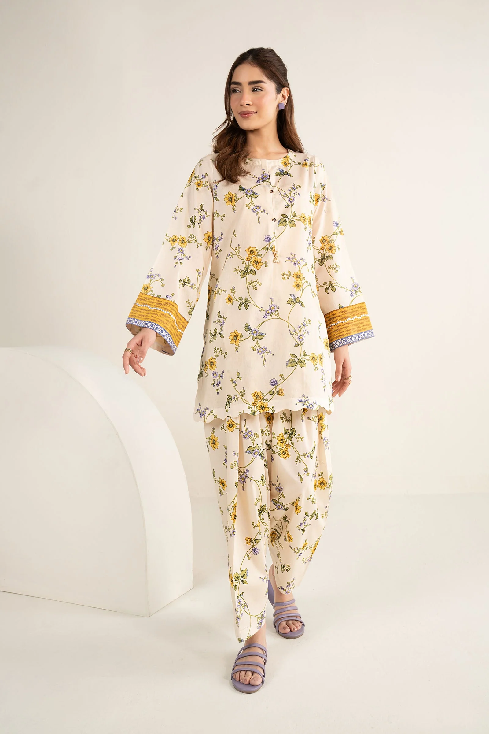 2 Pc Embroidered Lawn Suit
