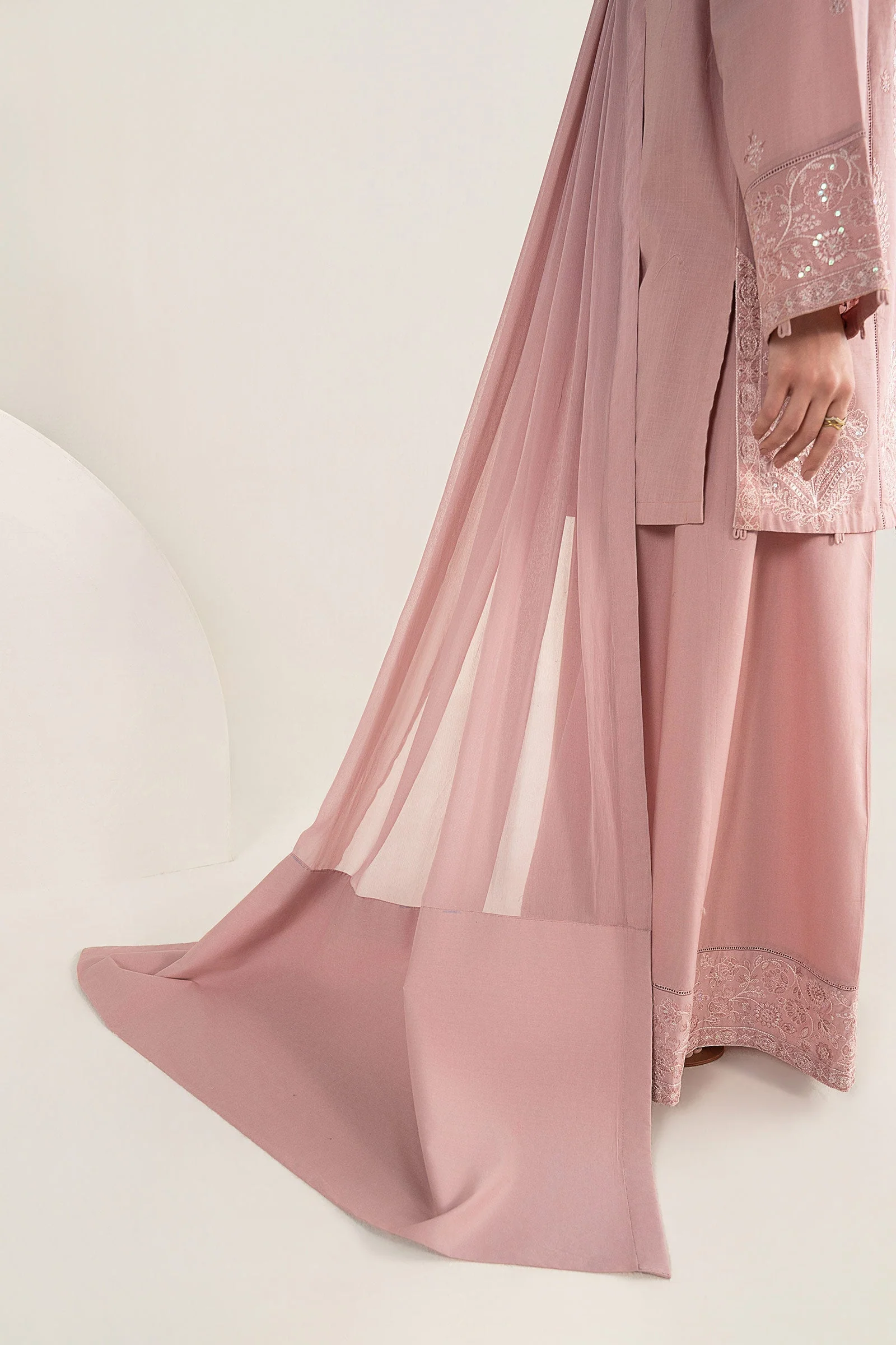 Dyed Medium Silk Dupatta - Image 4