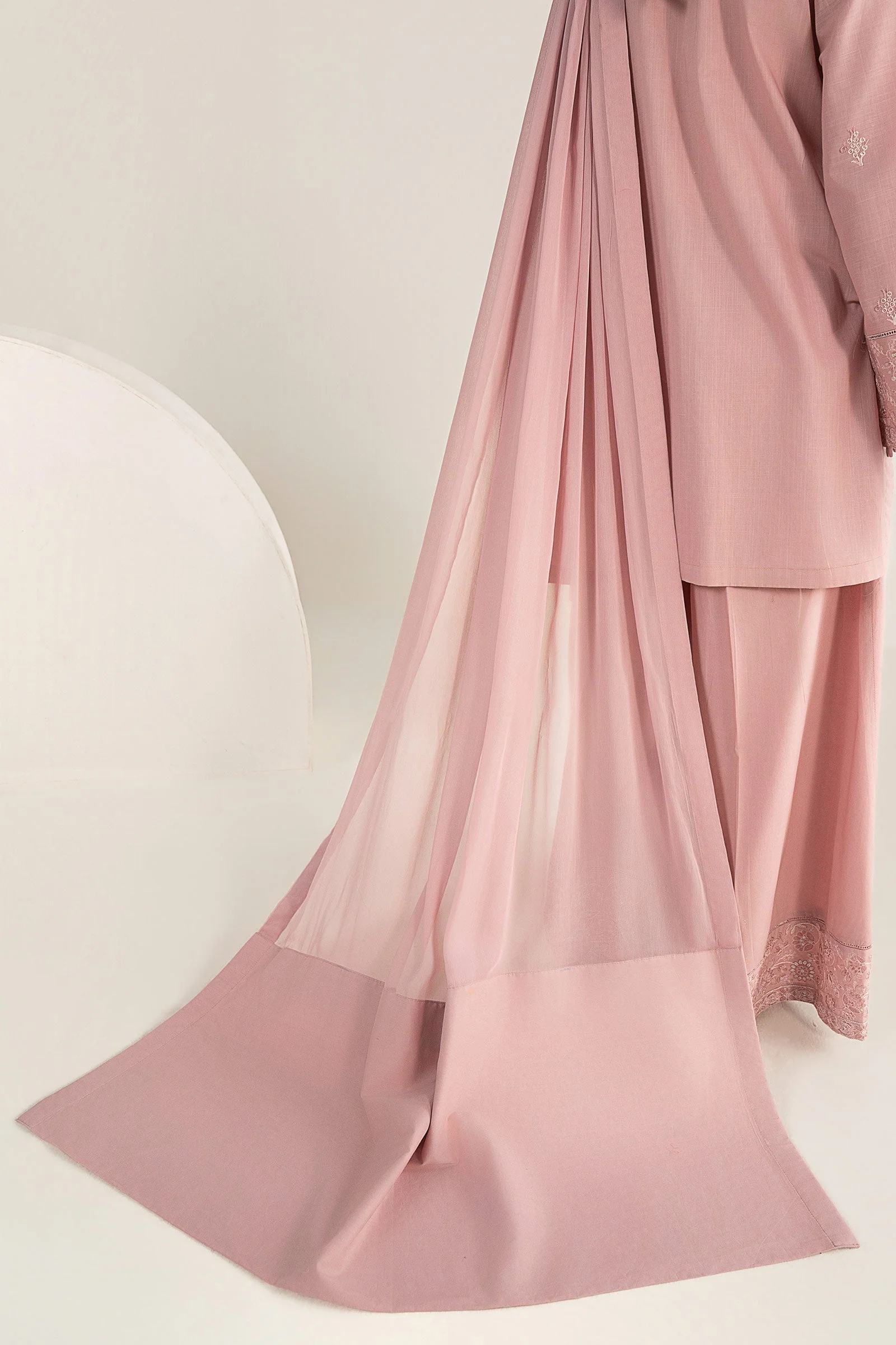 Dyed Medium Silk Dupatta - Image 5