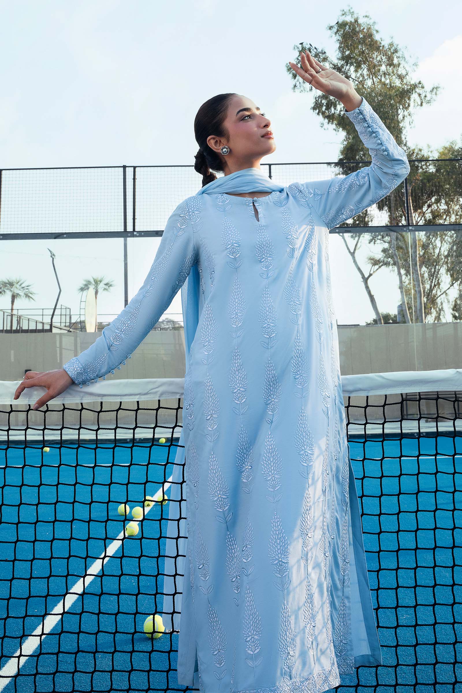 Dyed Chiffon Dupatta - Image 2