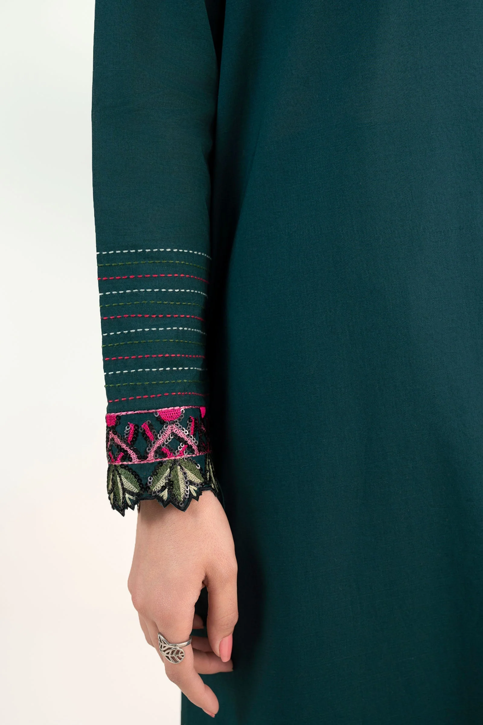 2 Pc Embroidered Slub Lawn Suit - Image 6