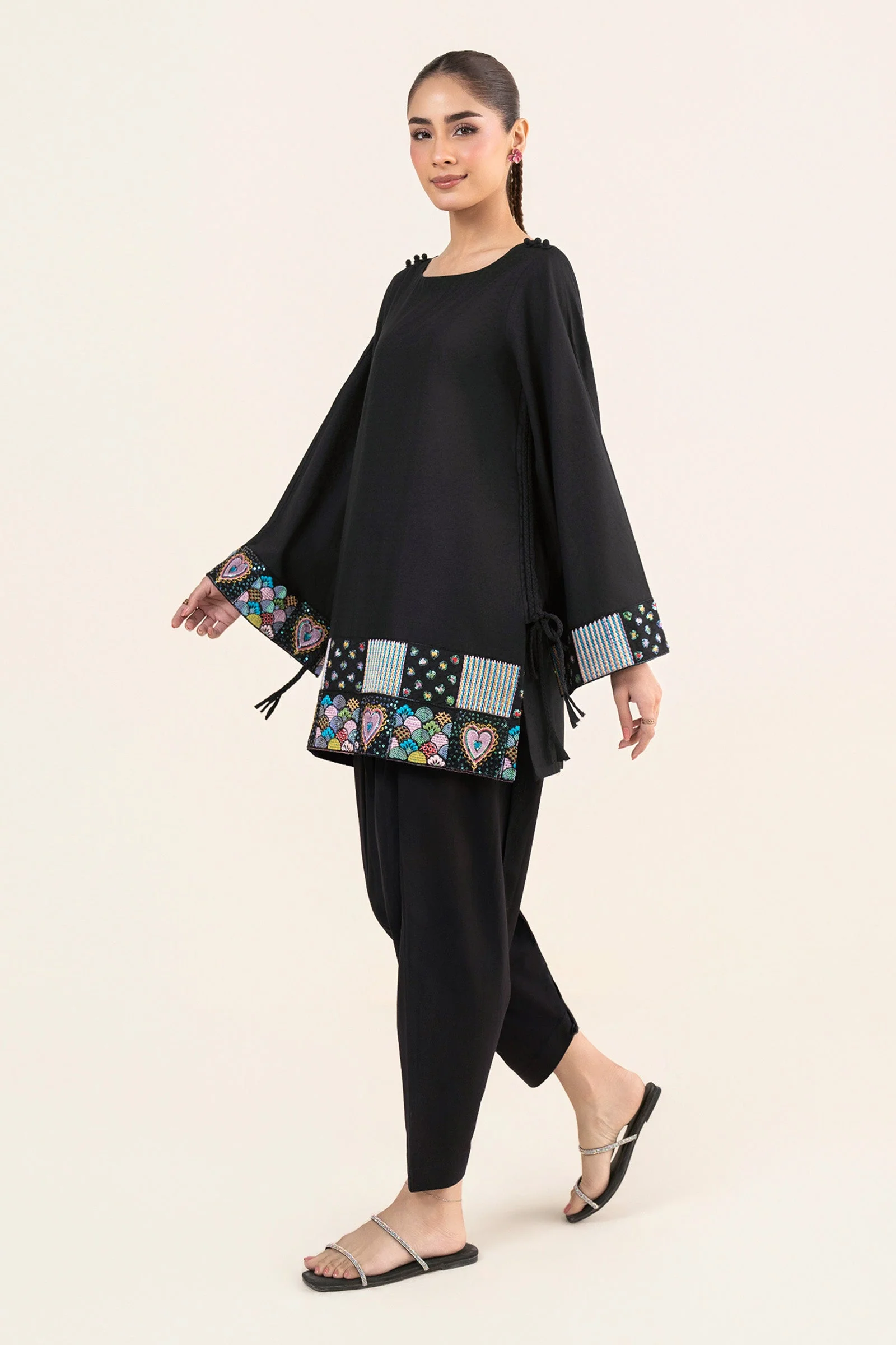 2 Pc Embroidered Dobby Cotton Suit - Image 7