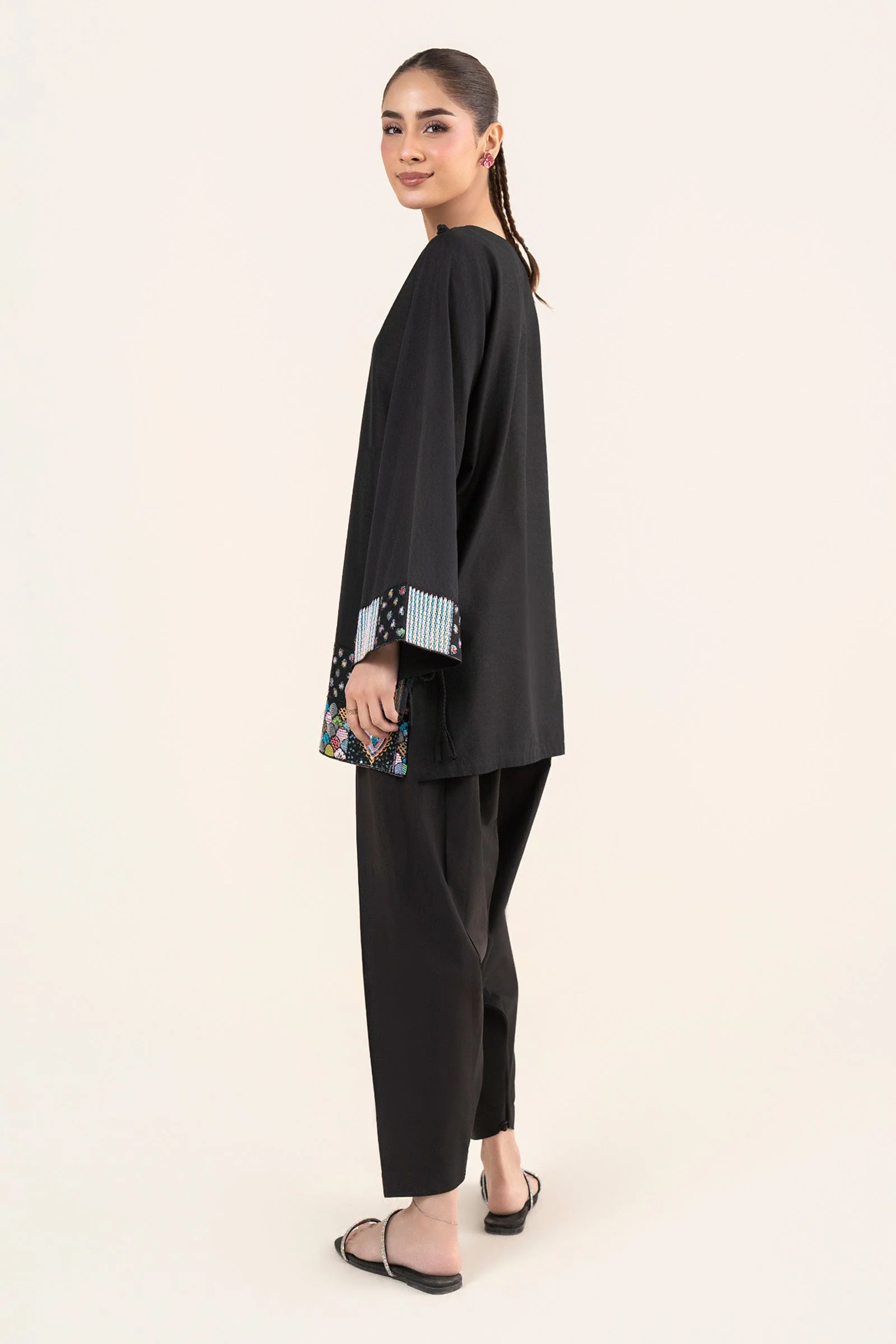 2 Pc Embroidered Dobby Cotton Suit - Image 8